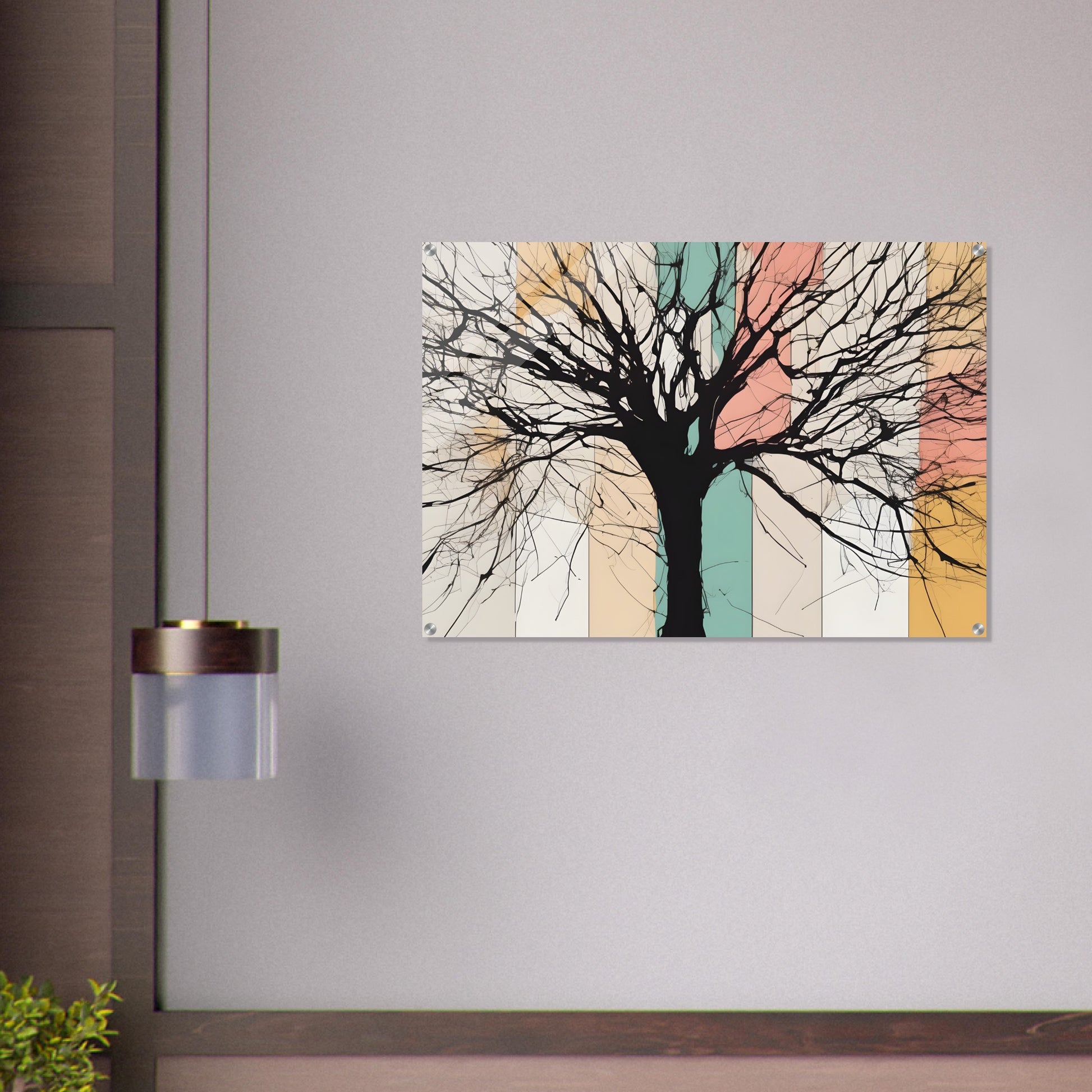 Silhouette Serenity - Minimalist Abstract Tree Wall Art