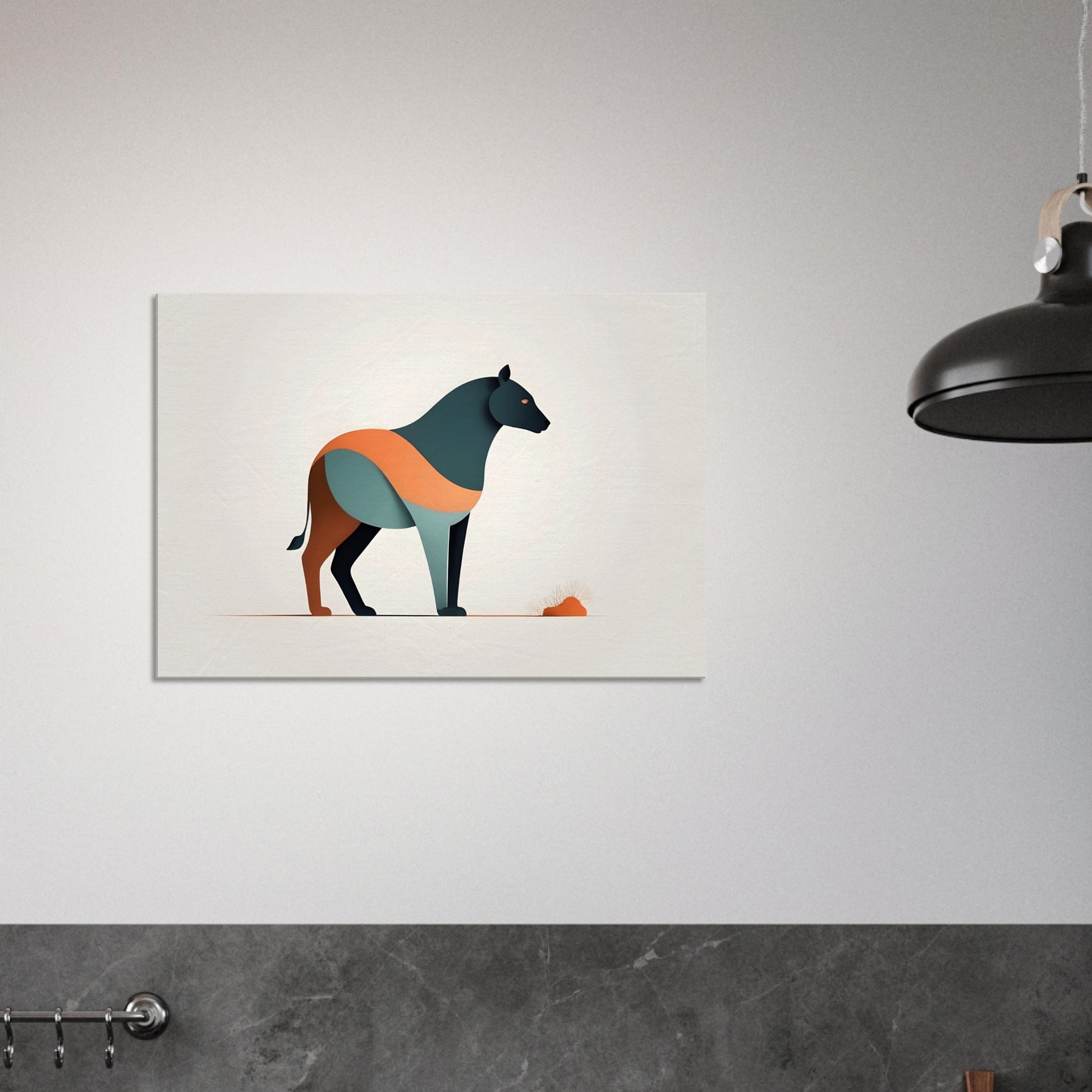 Harmony - Abstract Minimalist Bear Wall Art Print