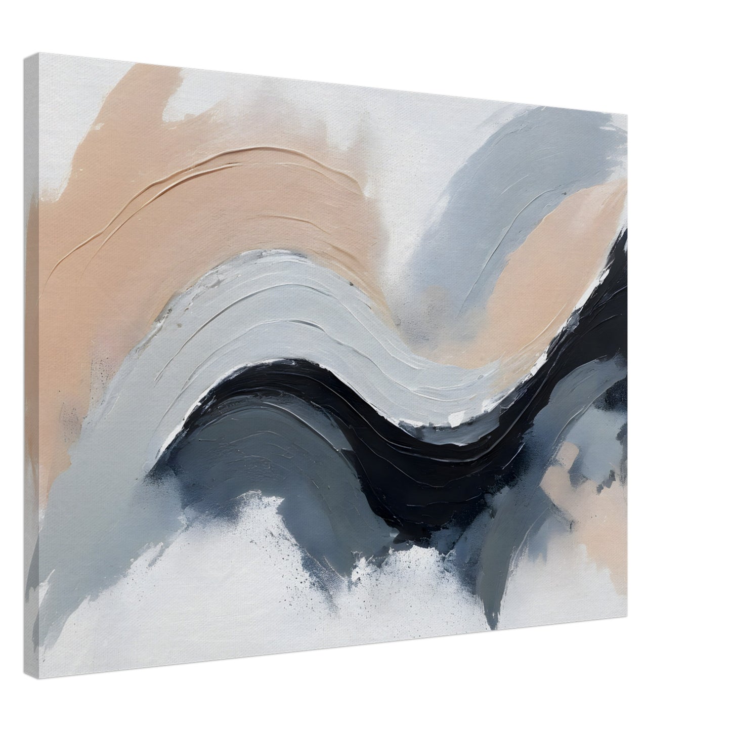 Serene Flowforms: Abstract Minimalist Canvas Art