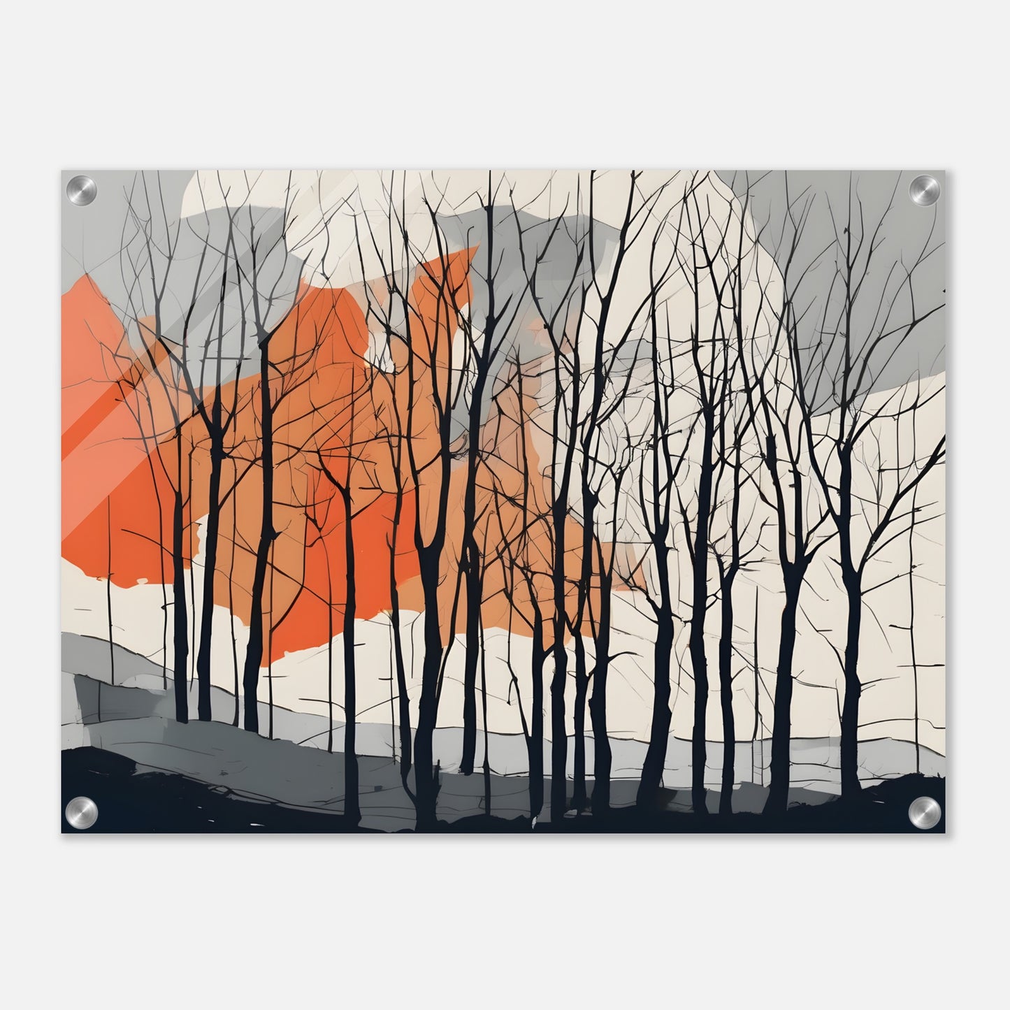 Whispering Trees - Minimalist Abstract Acrylic Print