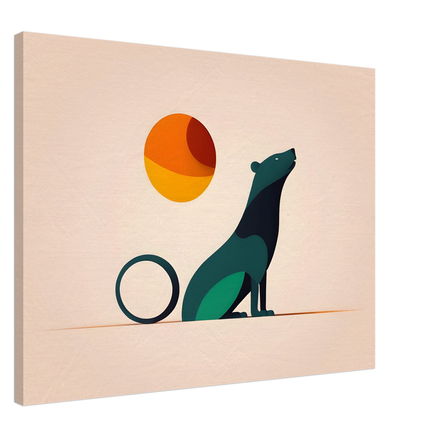 Whimsical Canine - Minimalist Abstract Wall Art for Home