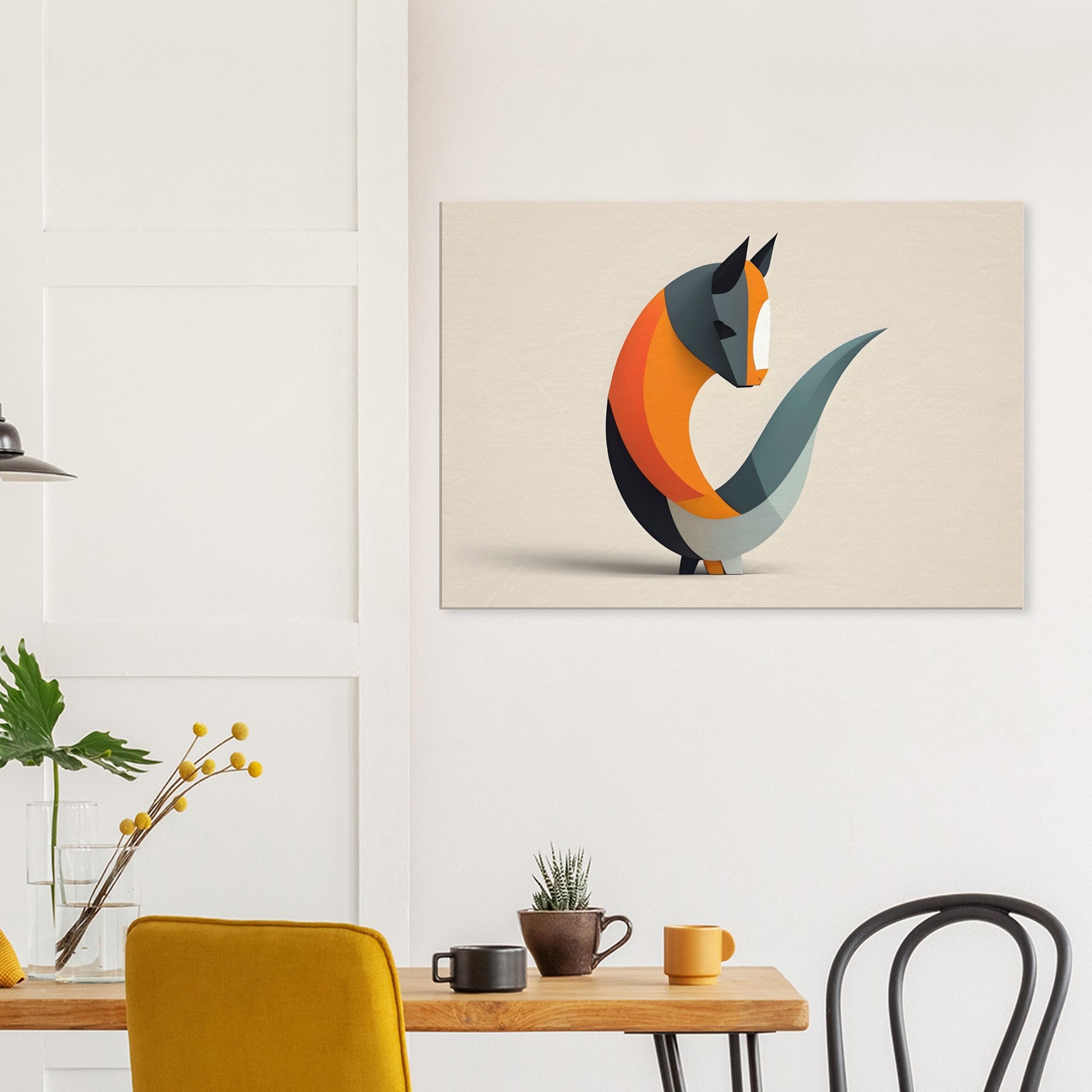 Fox Spirit - Minimalist Abstract Canvas Art