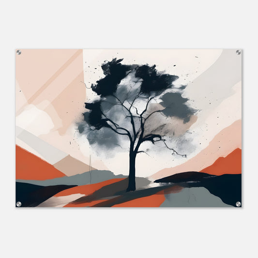 Whimsical Tree - Minimalist Abstract Acrylic Print Art