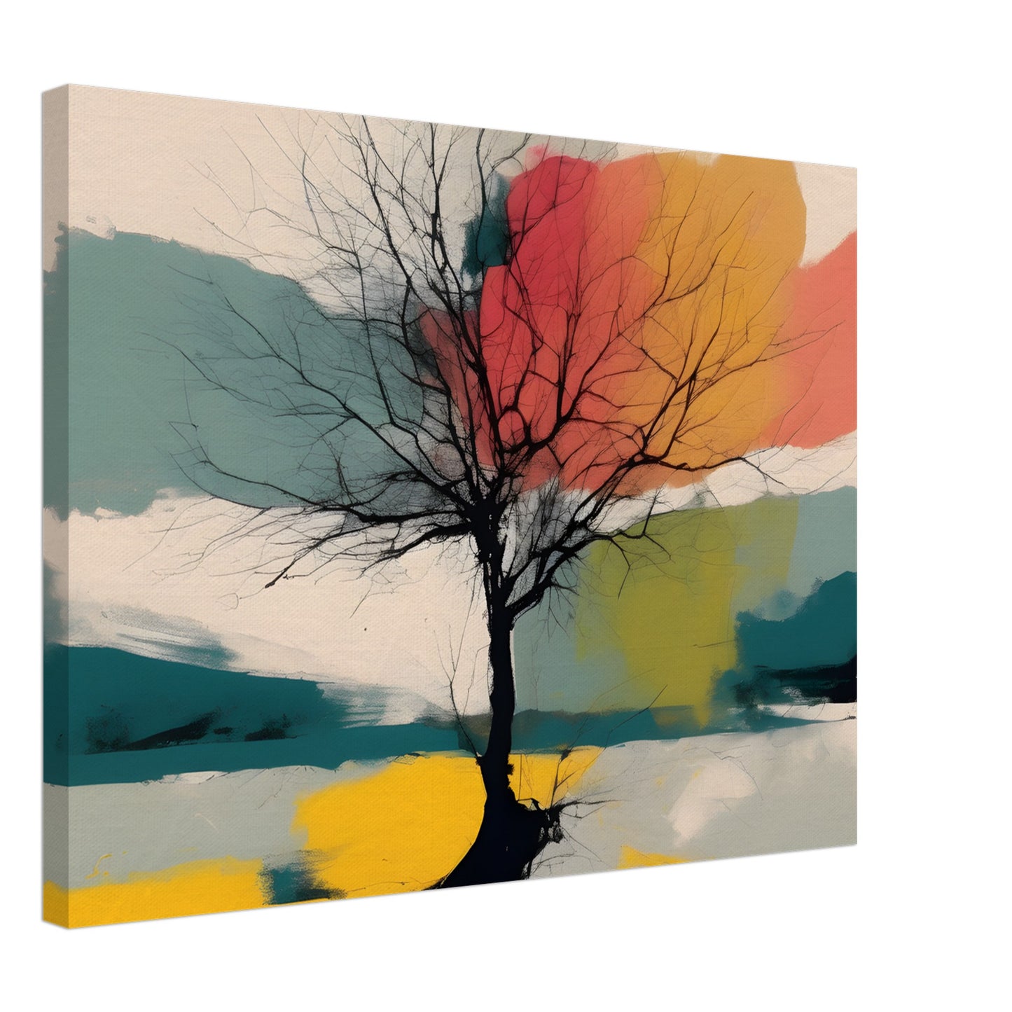 Ethereal Tree Canvas Print - Minimalist Abstract Wall Art