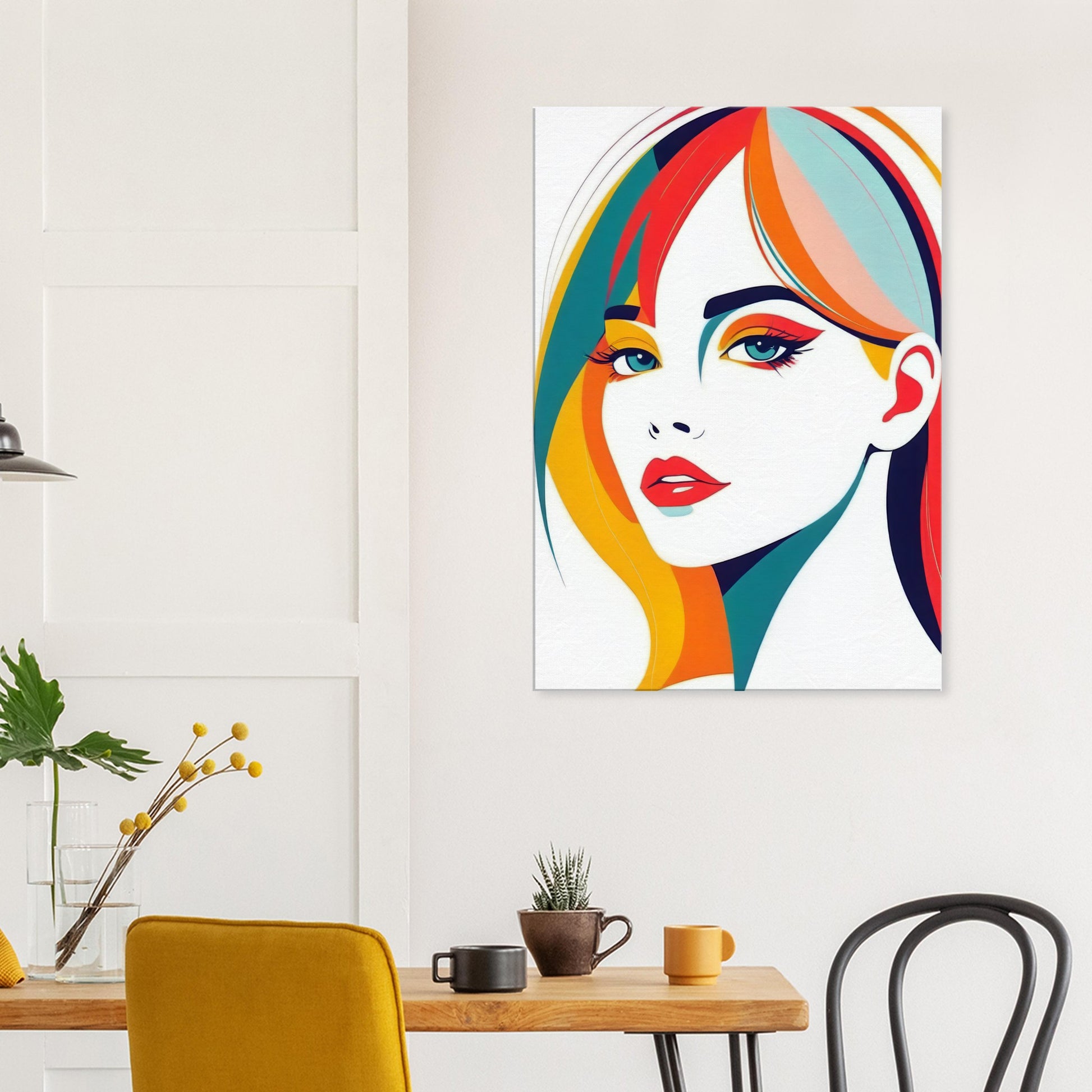 Vibrant Portrait - Bold Minimalist Abstract Wall Art