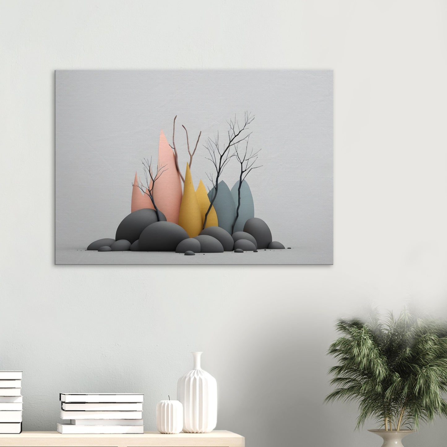 Minimalist Abstract Canvas Print - Serene Nature Scene