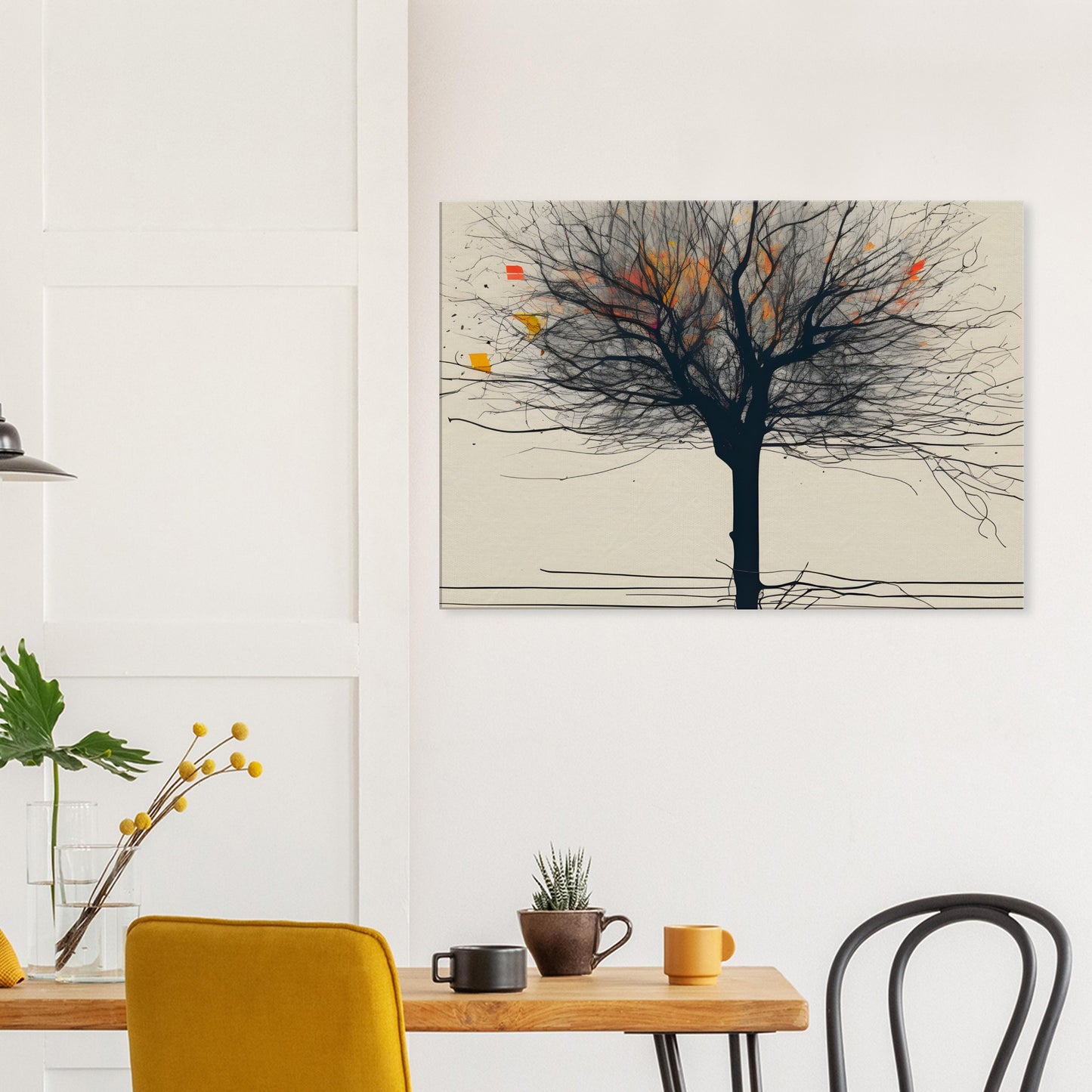 Whimsical Tree Canvas Print - Minimalist Abstract Art