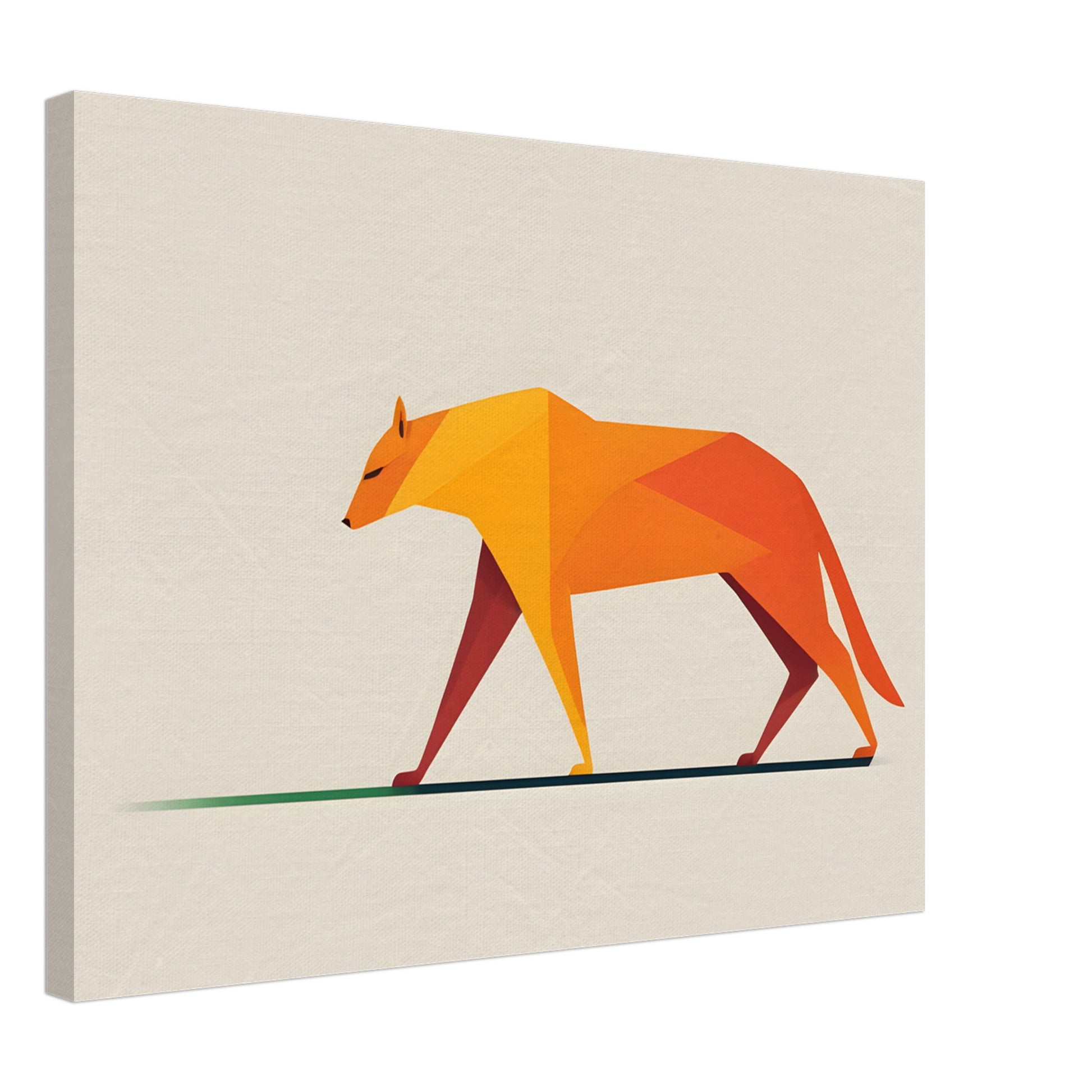 Prismatic Fox - Minimalist Abstract Wall Art