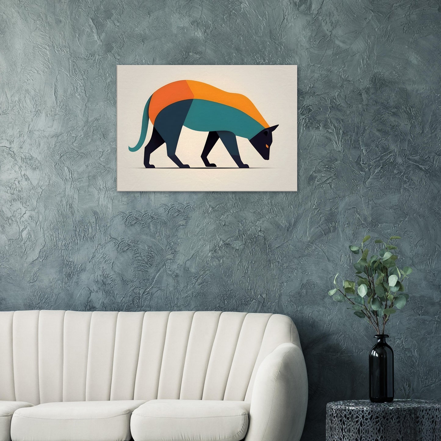 Harmonious Fusion - Minimalist Abstract Animal Wall Art