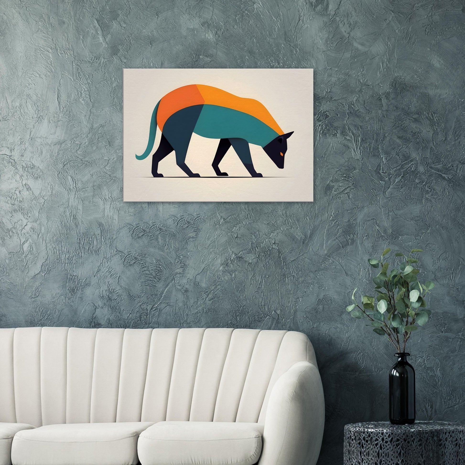 Harmonious Fusion - Minimalist Abstract Animal Wall Art