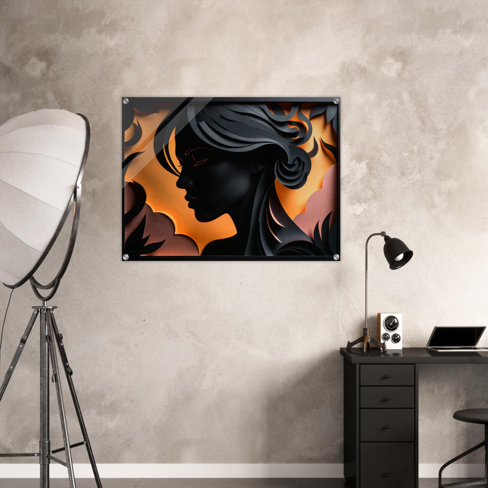 Acrylic print, plexiglass, wall art,Layers of Perception 10 - Paper Realms Collection