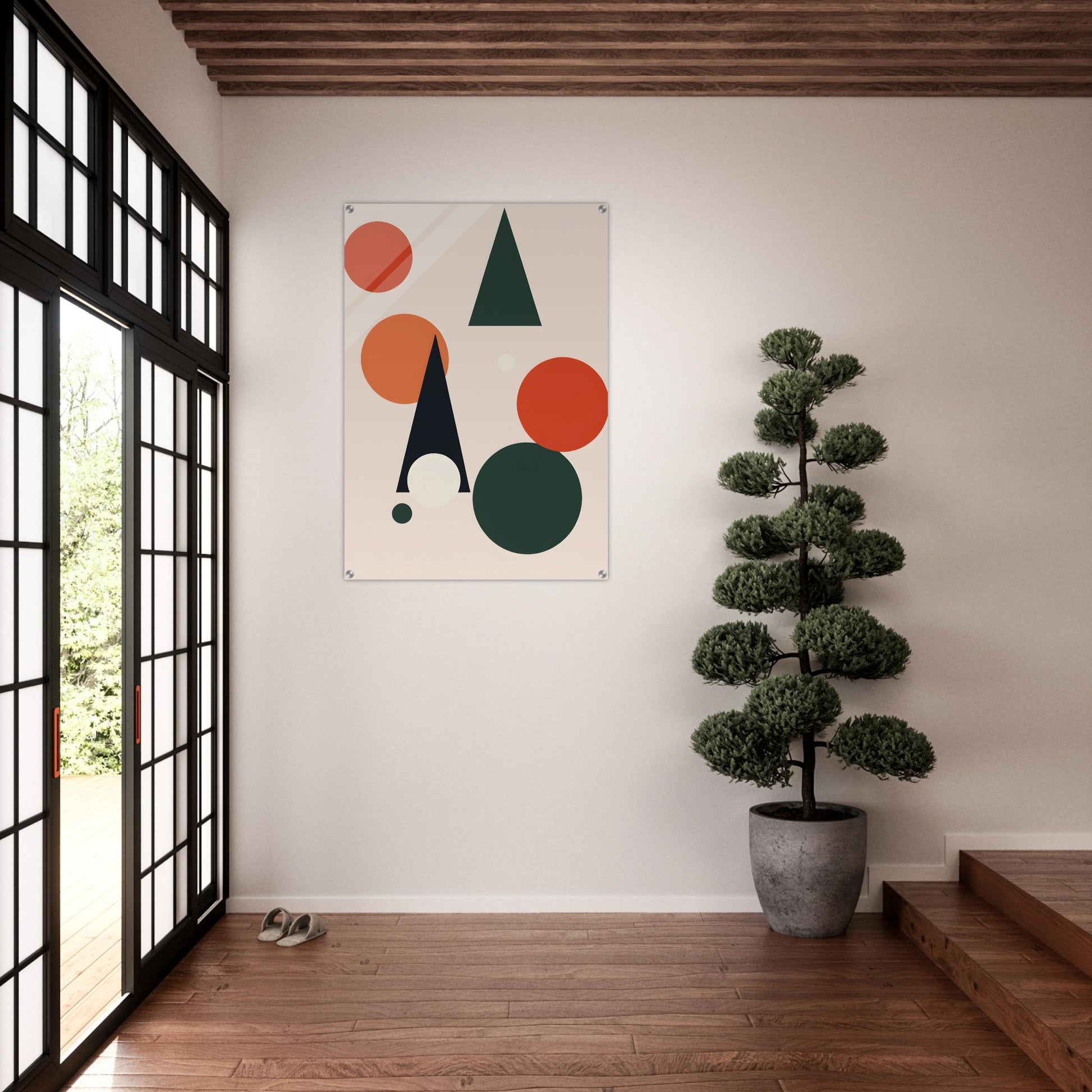 Whimsical Christmas - Minimalist Acrylic Print for Seasonal Decor