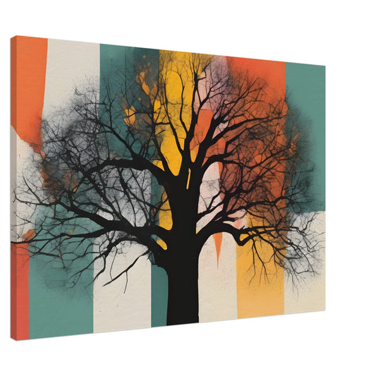 Timeless Connection - Minimalist Tree Canvas Art