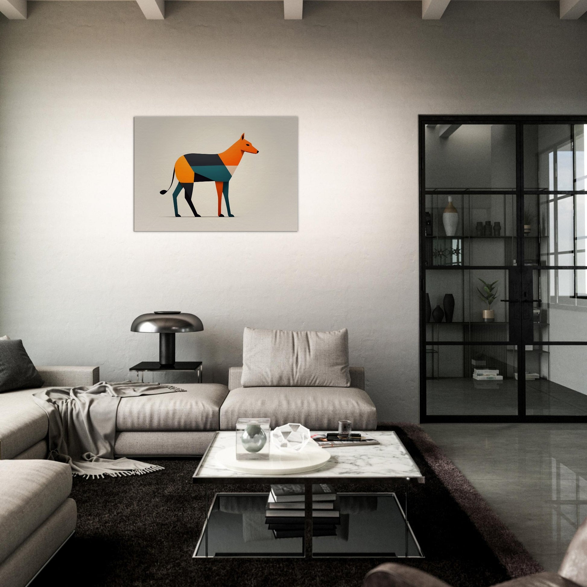 Paws & Color - Minimalist Abstract Dog Art for Modern Homes