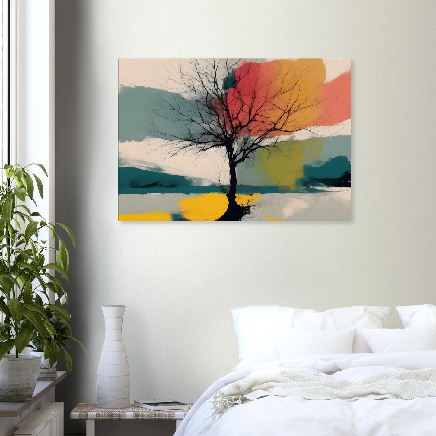 Ethereal Tree Canvas Print - Minimalist Abstract Wall Art