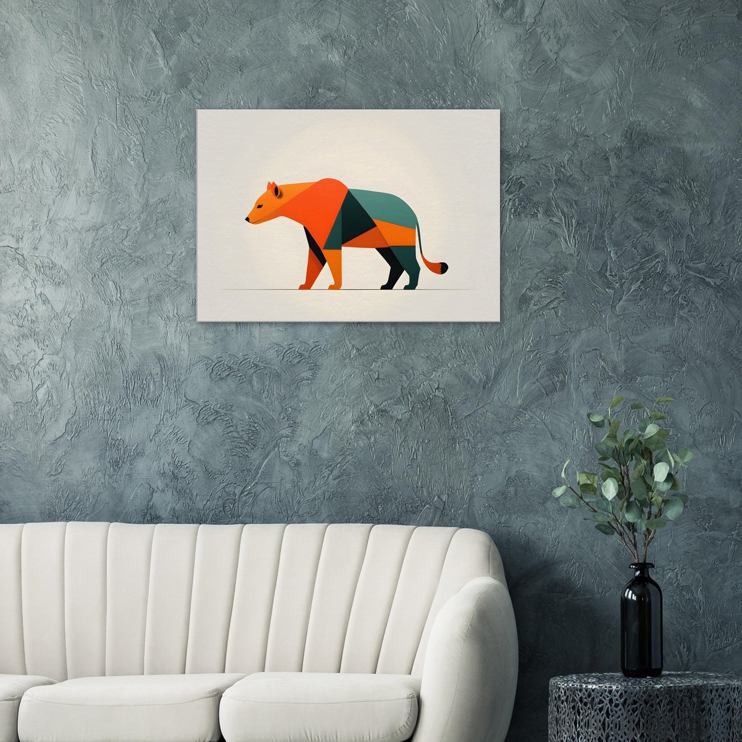 Bear Spirit - Minimalist Abstract Canvas Art Print