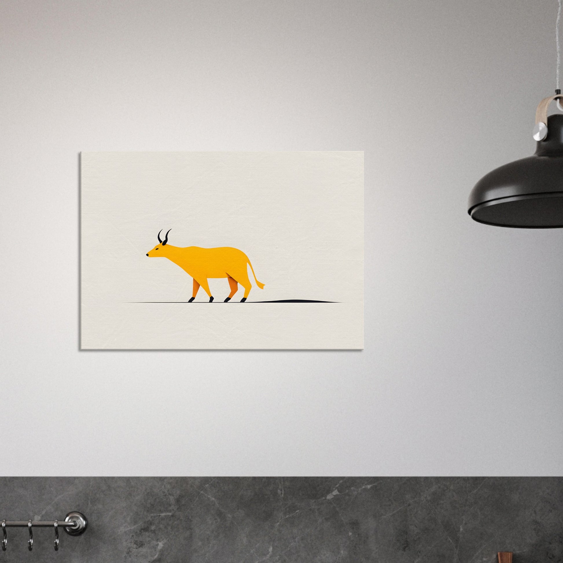 Gilded Journey - Minimalist Abstract Wall Art Print