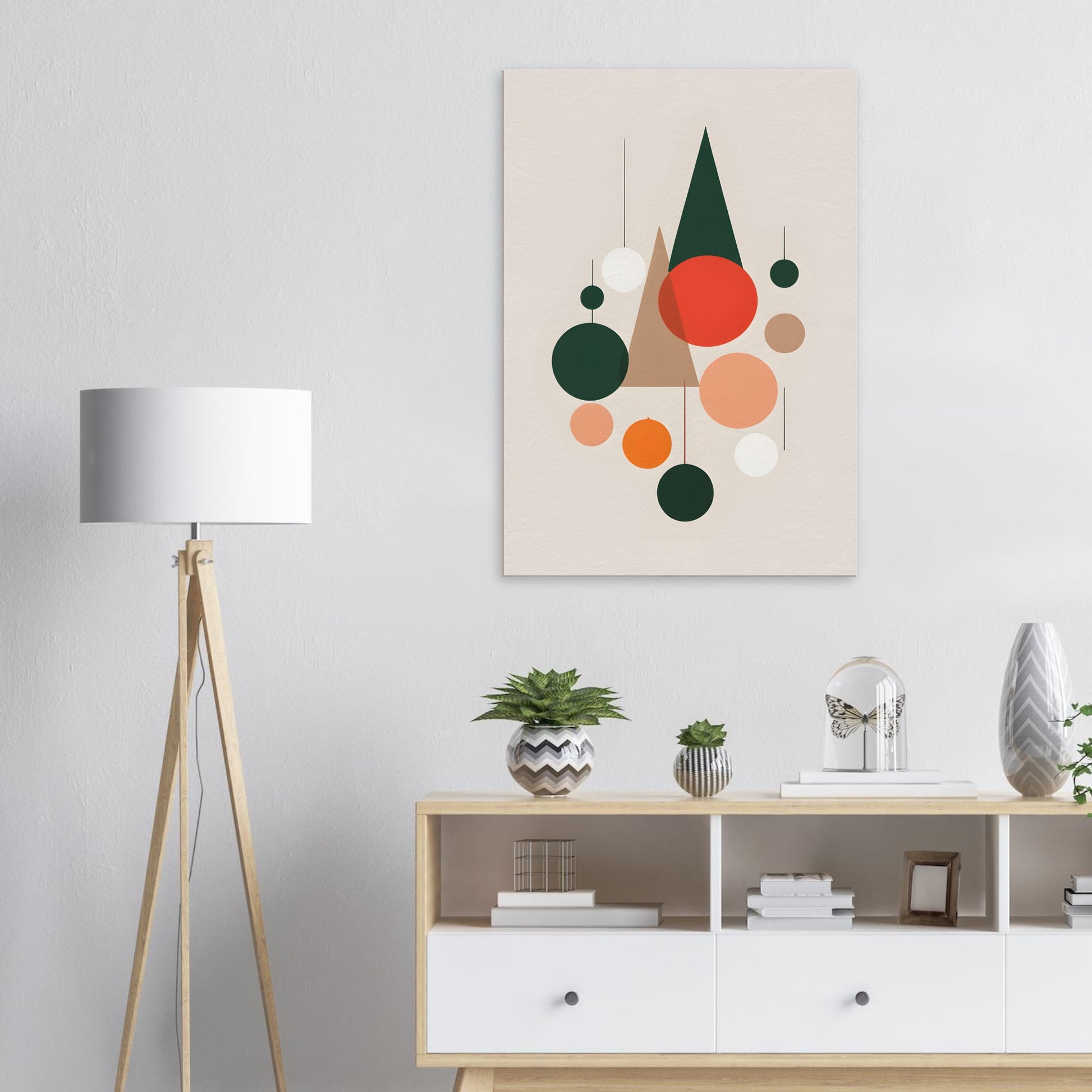 Serene Christmas - Modern Abstract Minimalist Canvas Art