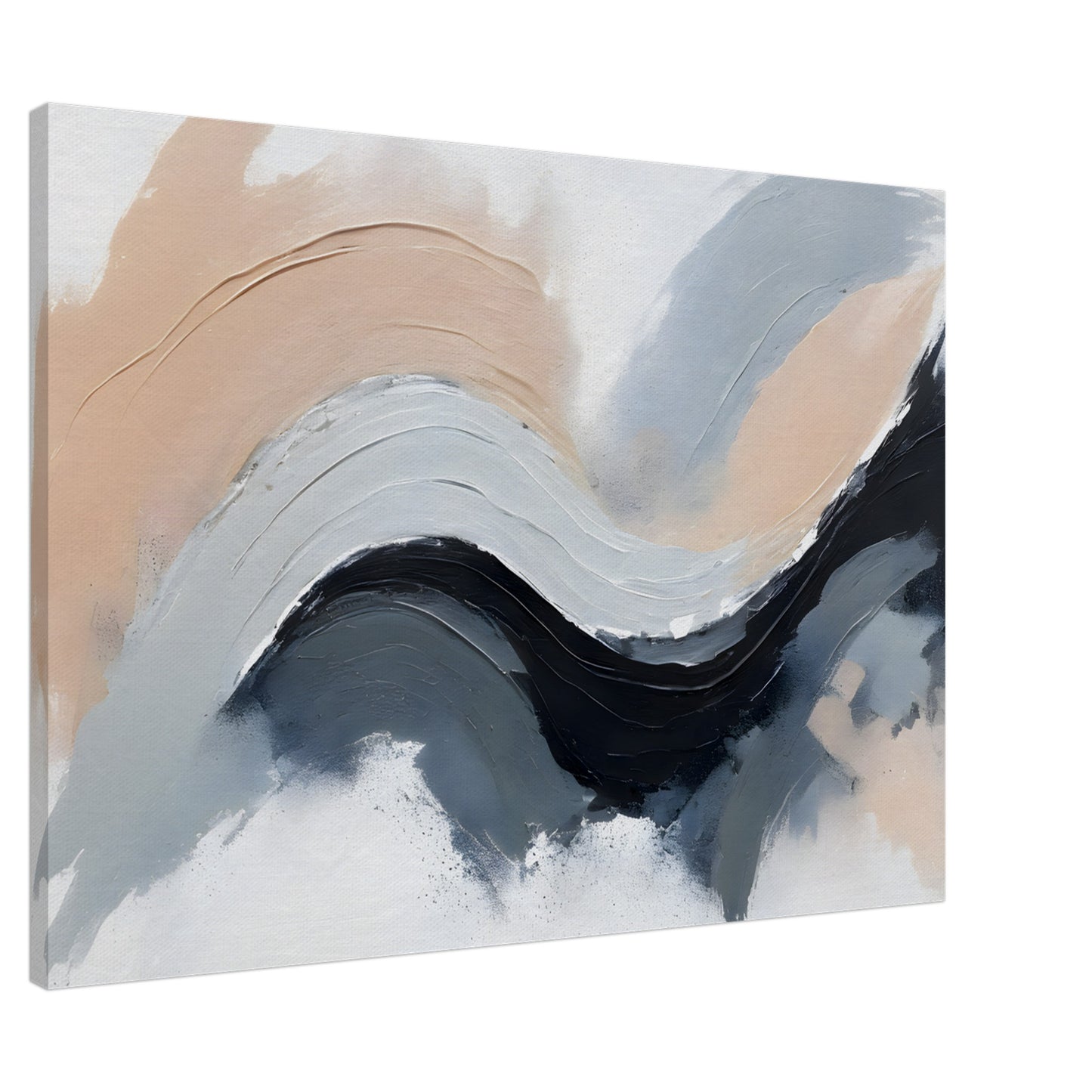 Serene Flowforms: Abstract Minimalist Canvas Art