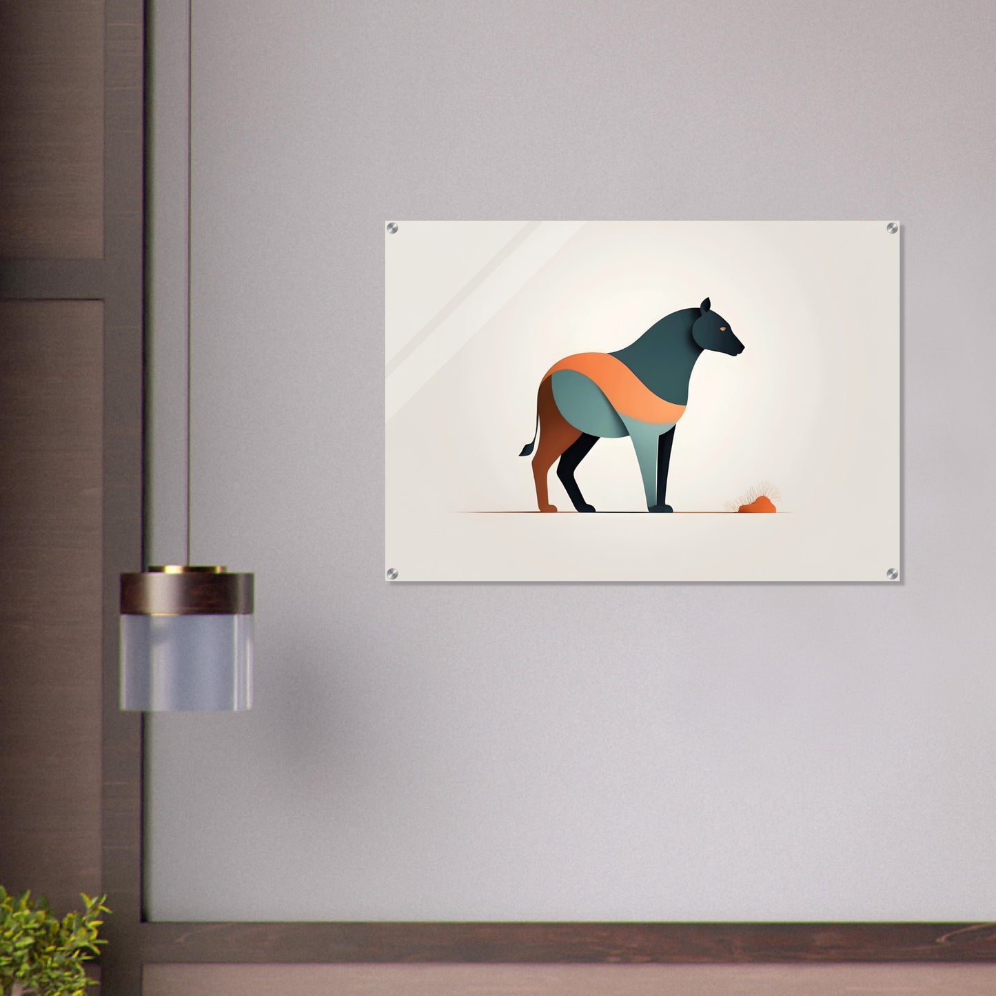 Stunning Abstract Bear - Minimalist Acrylic Art Print