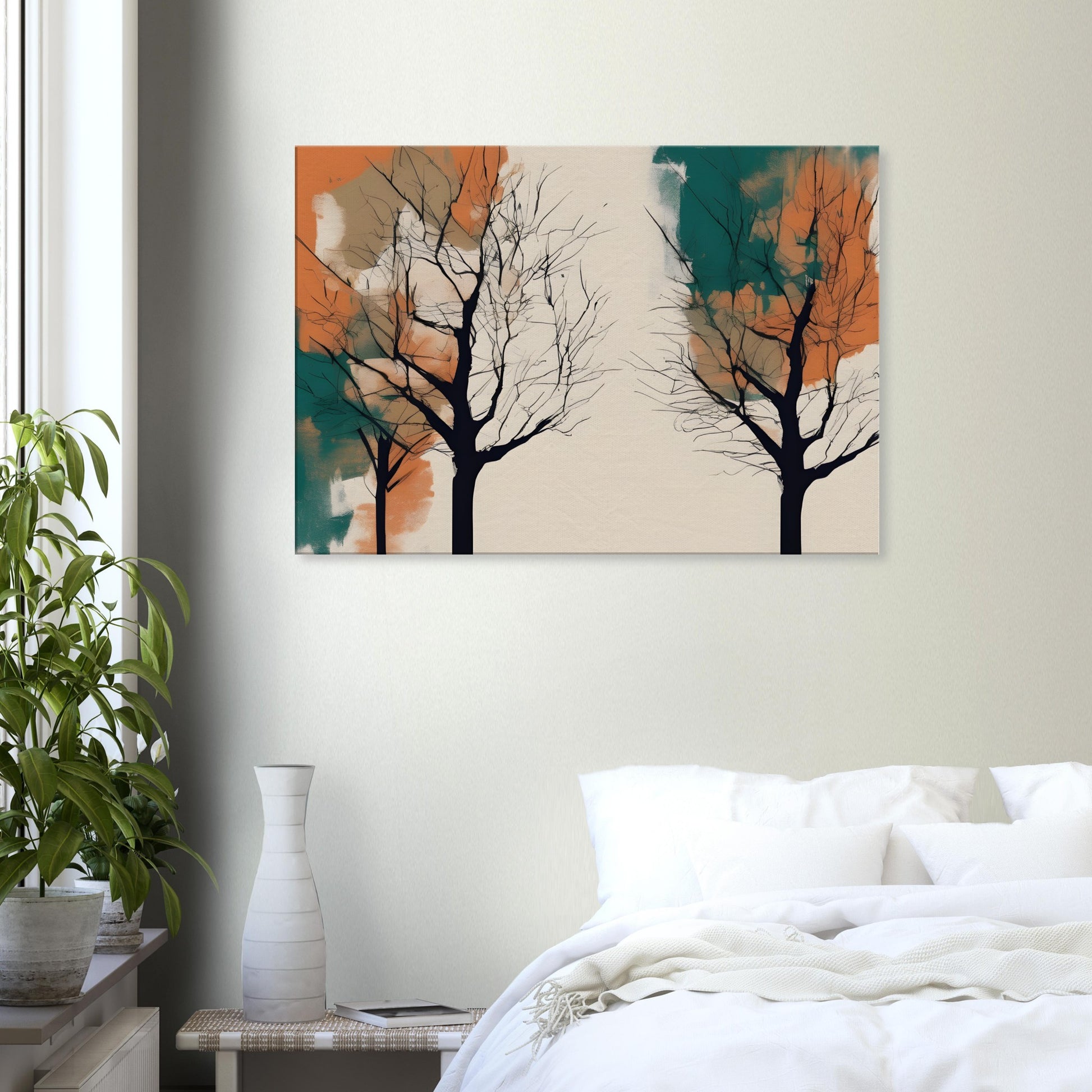 Nature's Silence - Abstract Tree Canvas Art