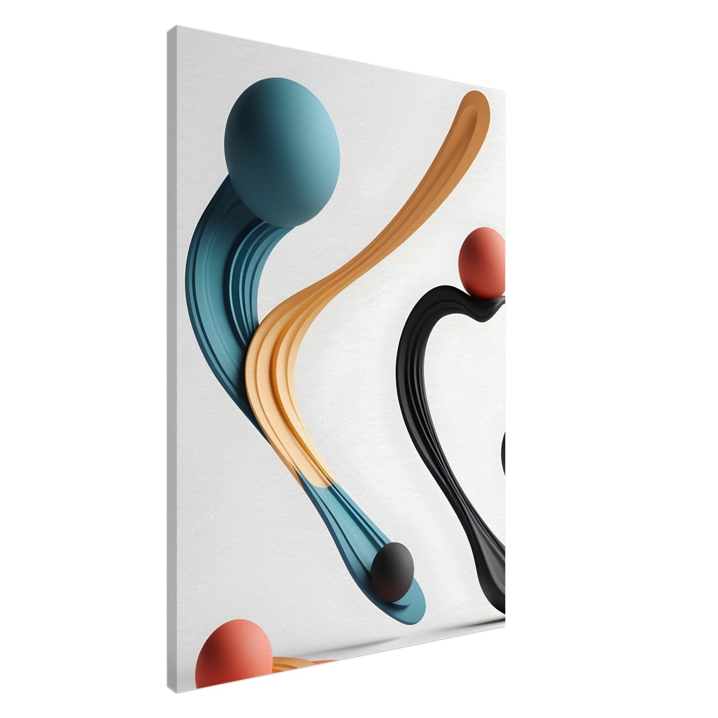 Minimalist Abstract Wall Art with Flowing Shapes and Colors