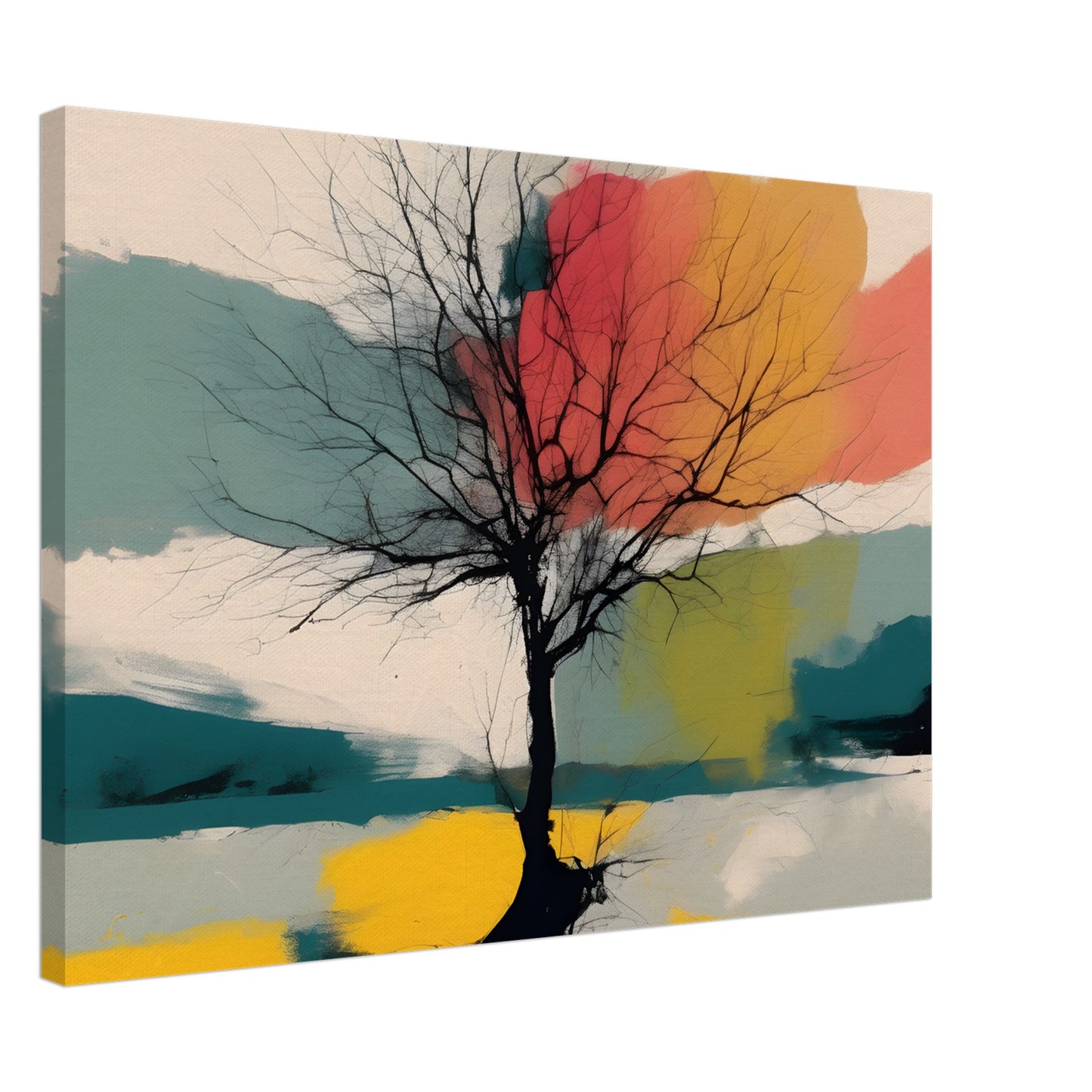 Ethereal Tree Canvas Print - Minimalist Abstract Wall Art