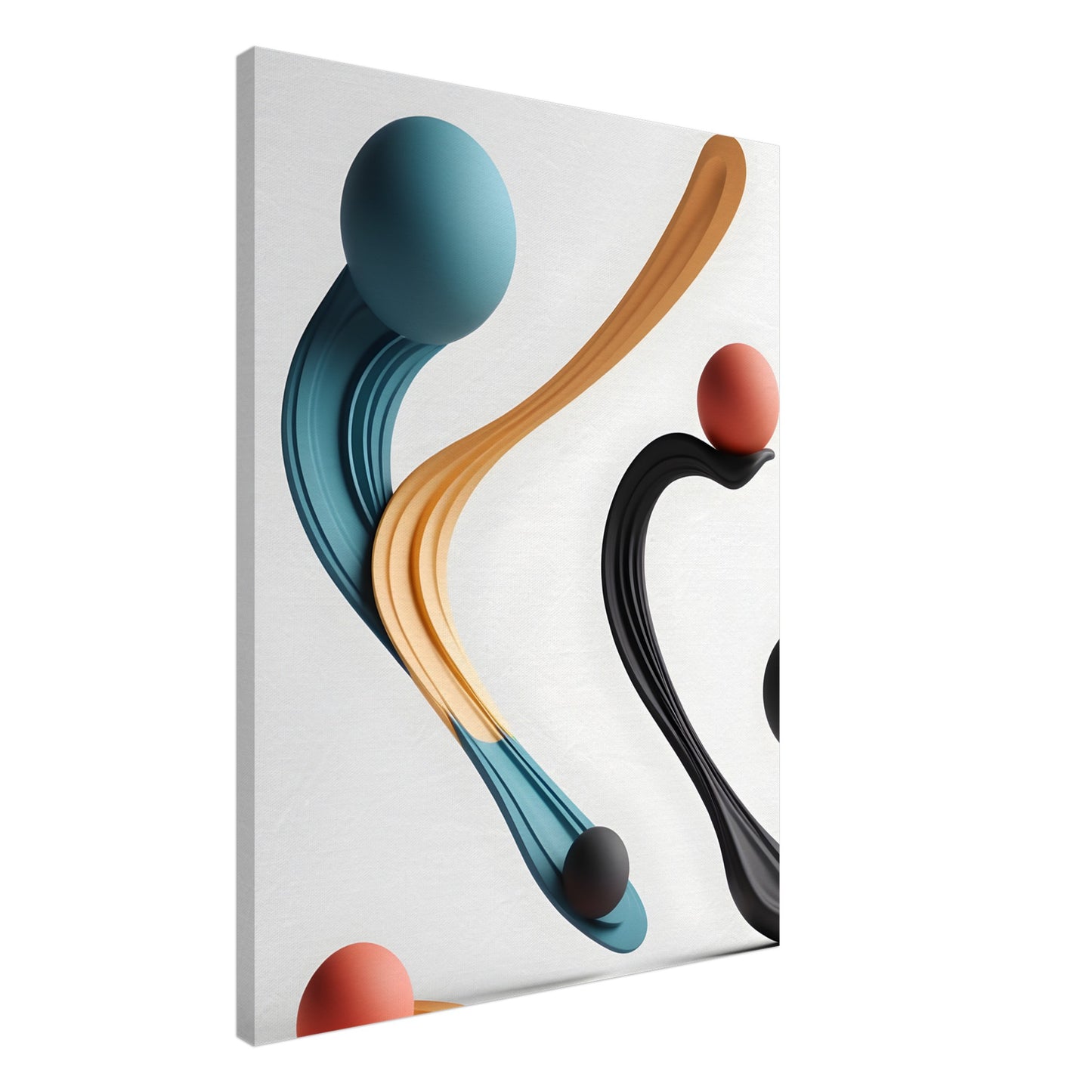 Minimalist Abstract Wall Art with Flowing Shapes and Colors