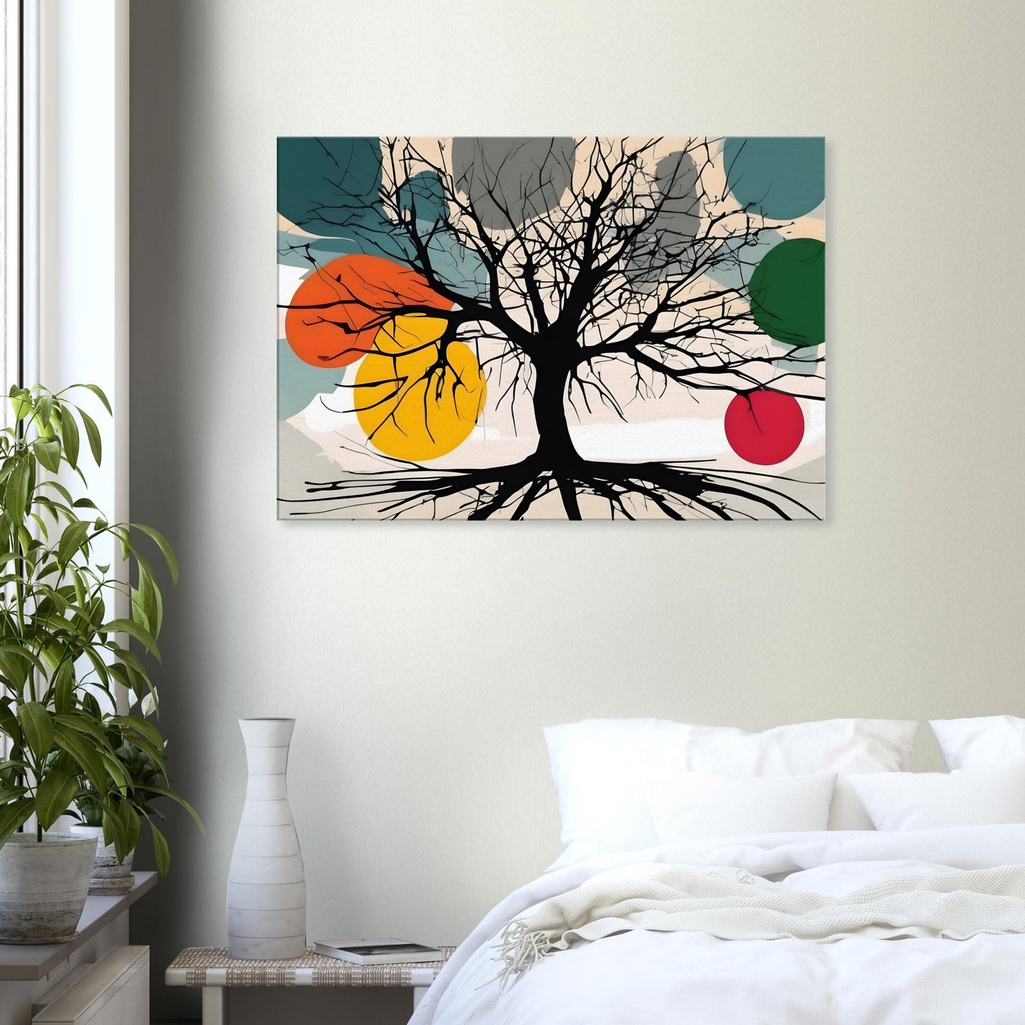 Roots of Serenity - Minimalist Abstract Wall Art