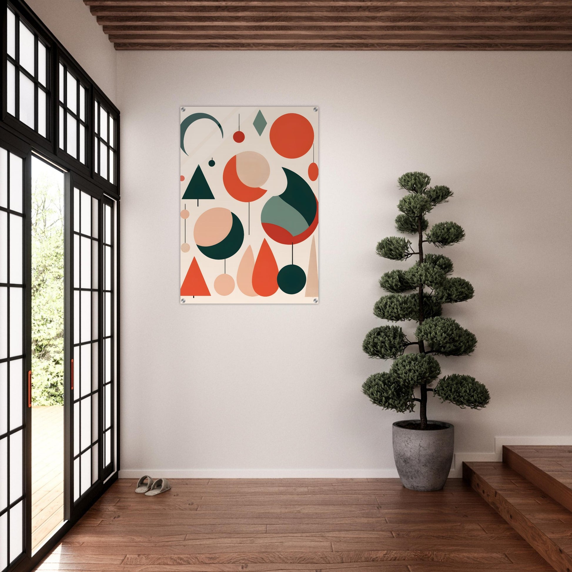 Harmony - Minimalist Abstract Christmas Artwork for Modern Decor