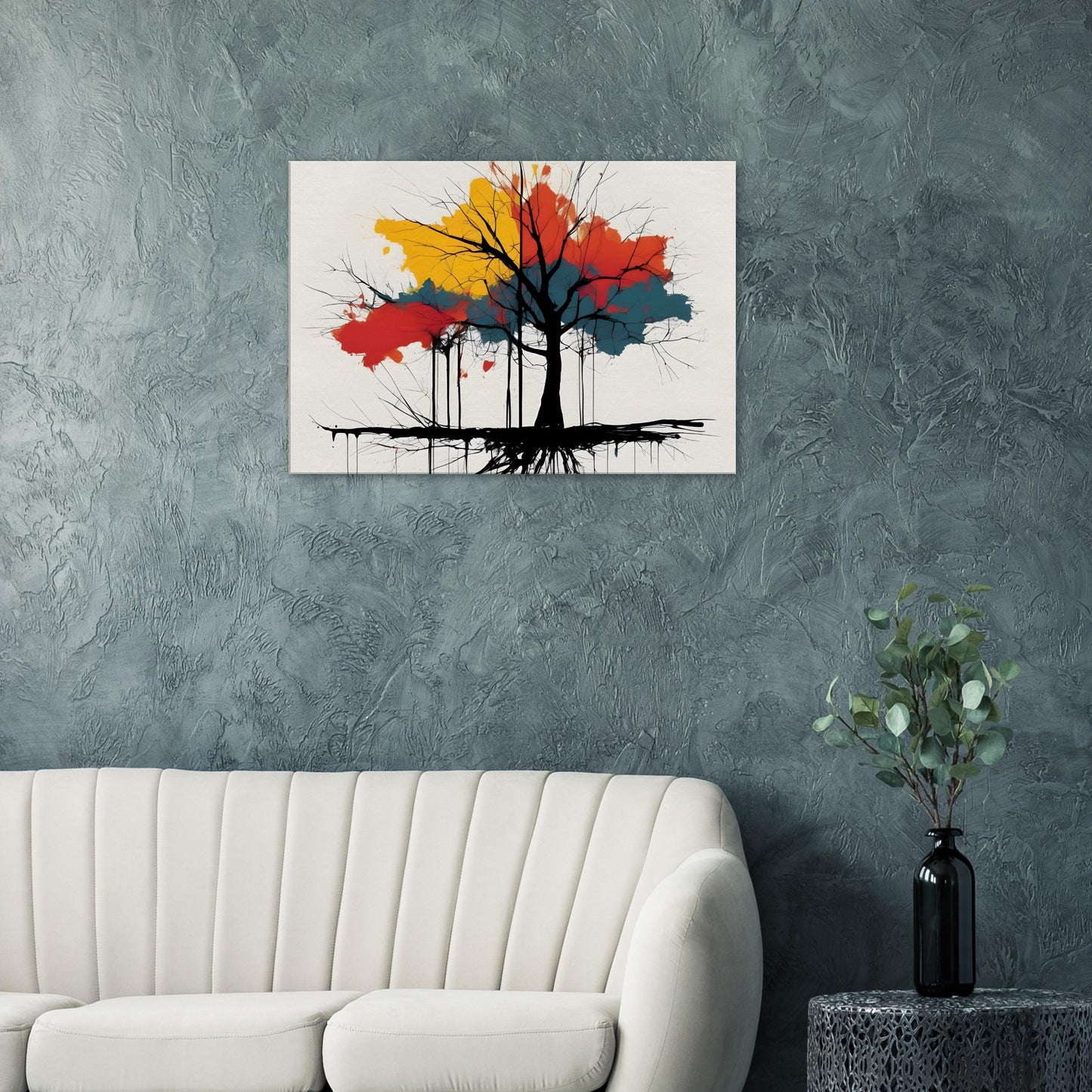 Rebirth Tree Canvas Print - Minimalist Abstract Art