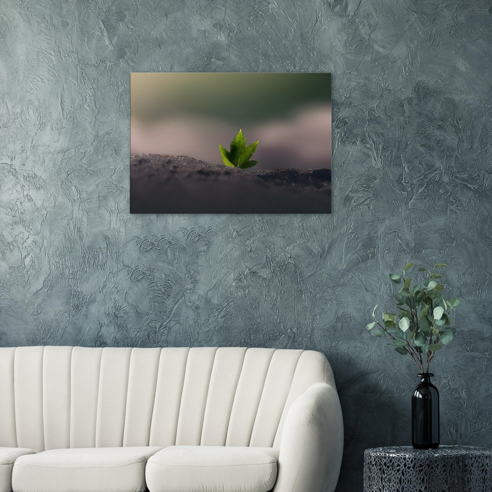 Minimalist Abstract Wall Art - Serene Green Growth for Home Décor