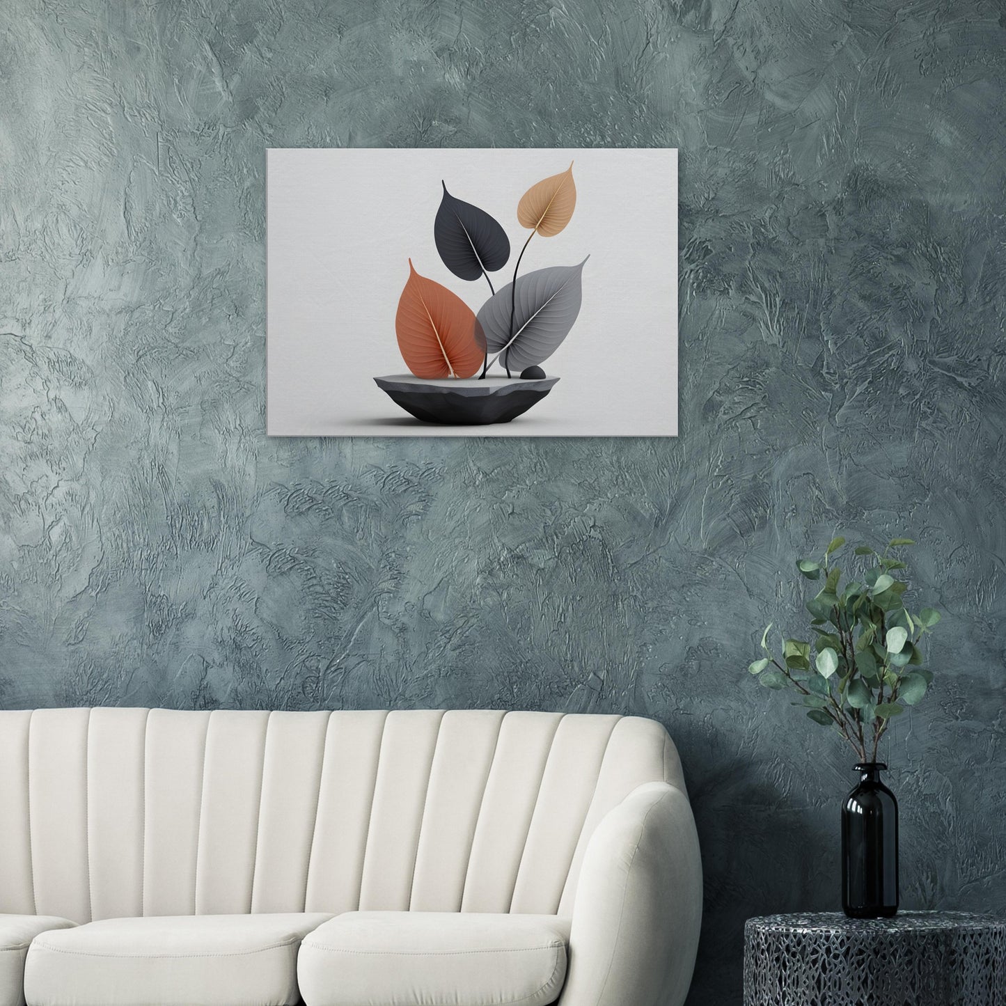 Minimalist Abstract Wall Art - Elegant Leaf Sculpture