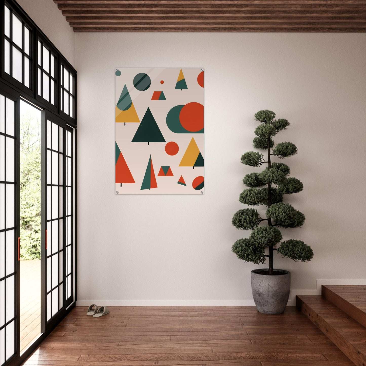 Whimsical Trees - Minimalist Christmas Acrylic Print