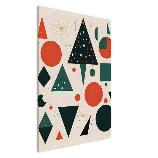 Festive Shapes - Modern Minimalist Christmas Wall Art