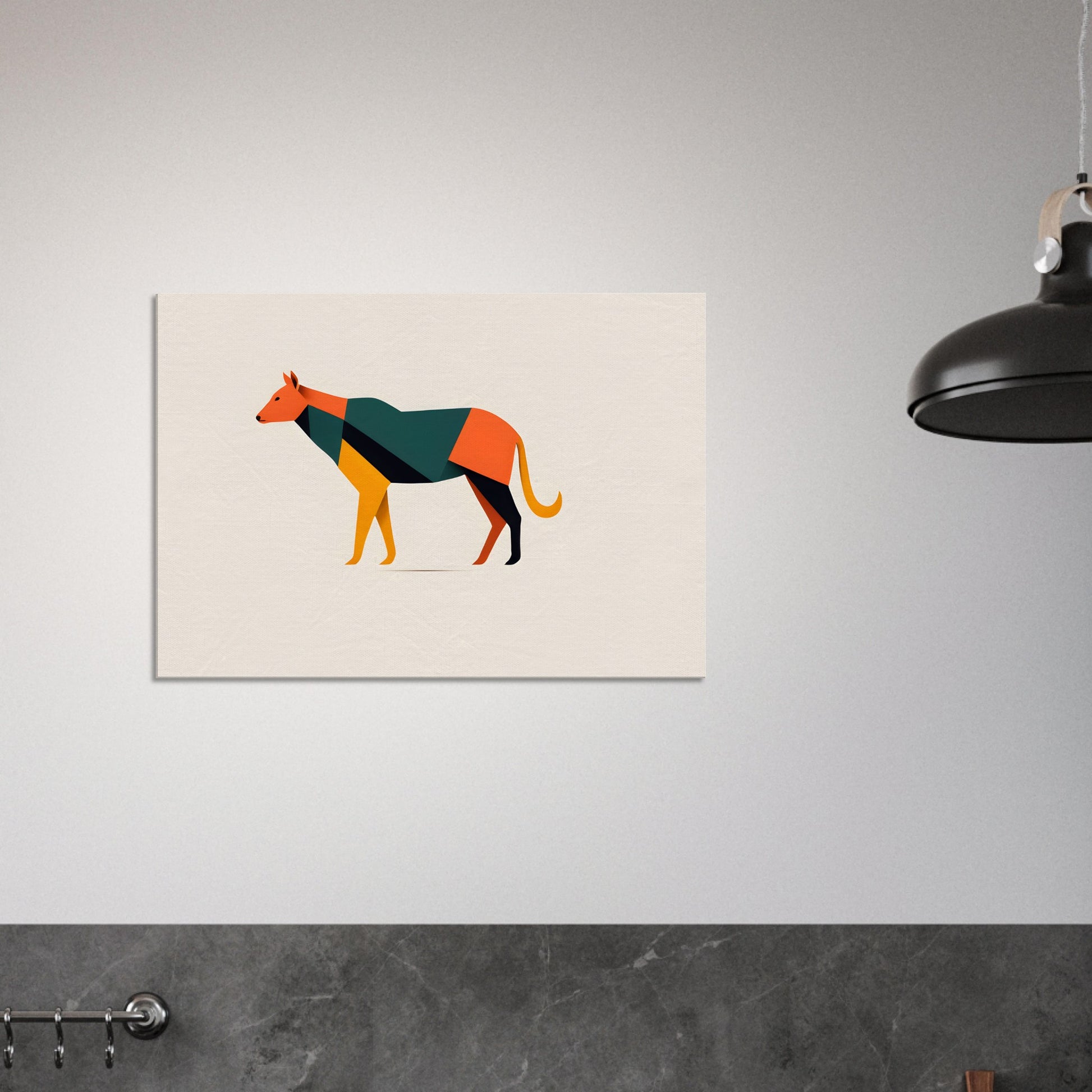 Colorful Canine - Minimalist Abstract Wall Art