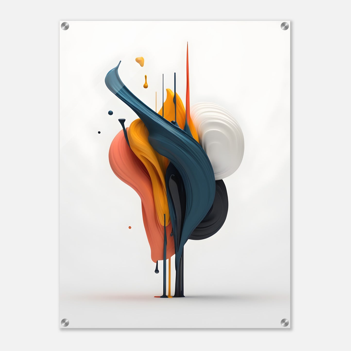 Minimalist Abstract Acrylic Print - Vibrant Wall Art for Modern Spaces