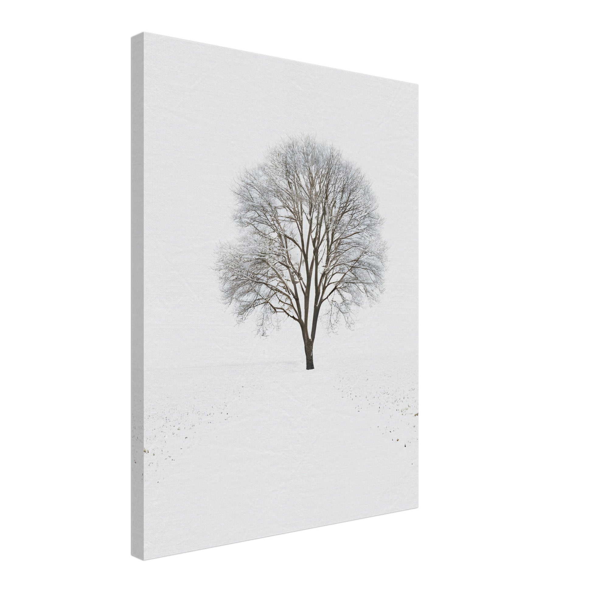 Minimalist Abstract Wall Art of a Winter Tree Landscape