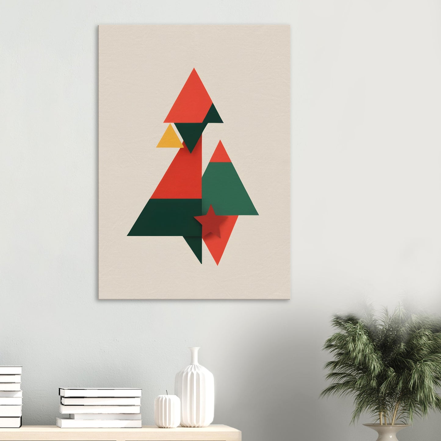 Christmas Harmony - Minimalist Abstract Canvas Print