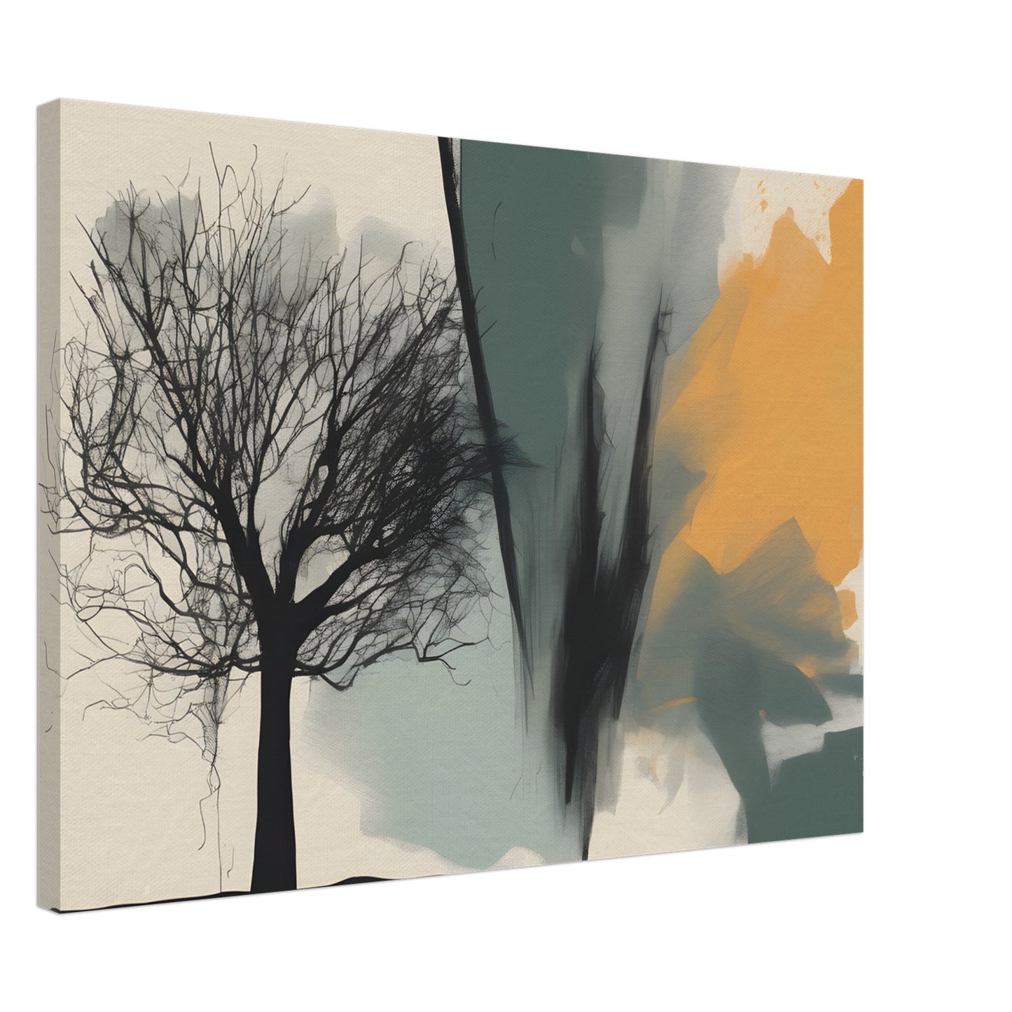 Solitude - Minimalist Abstract Tree Canvas Print