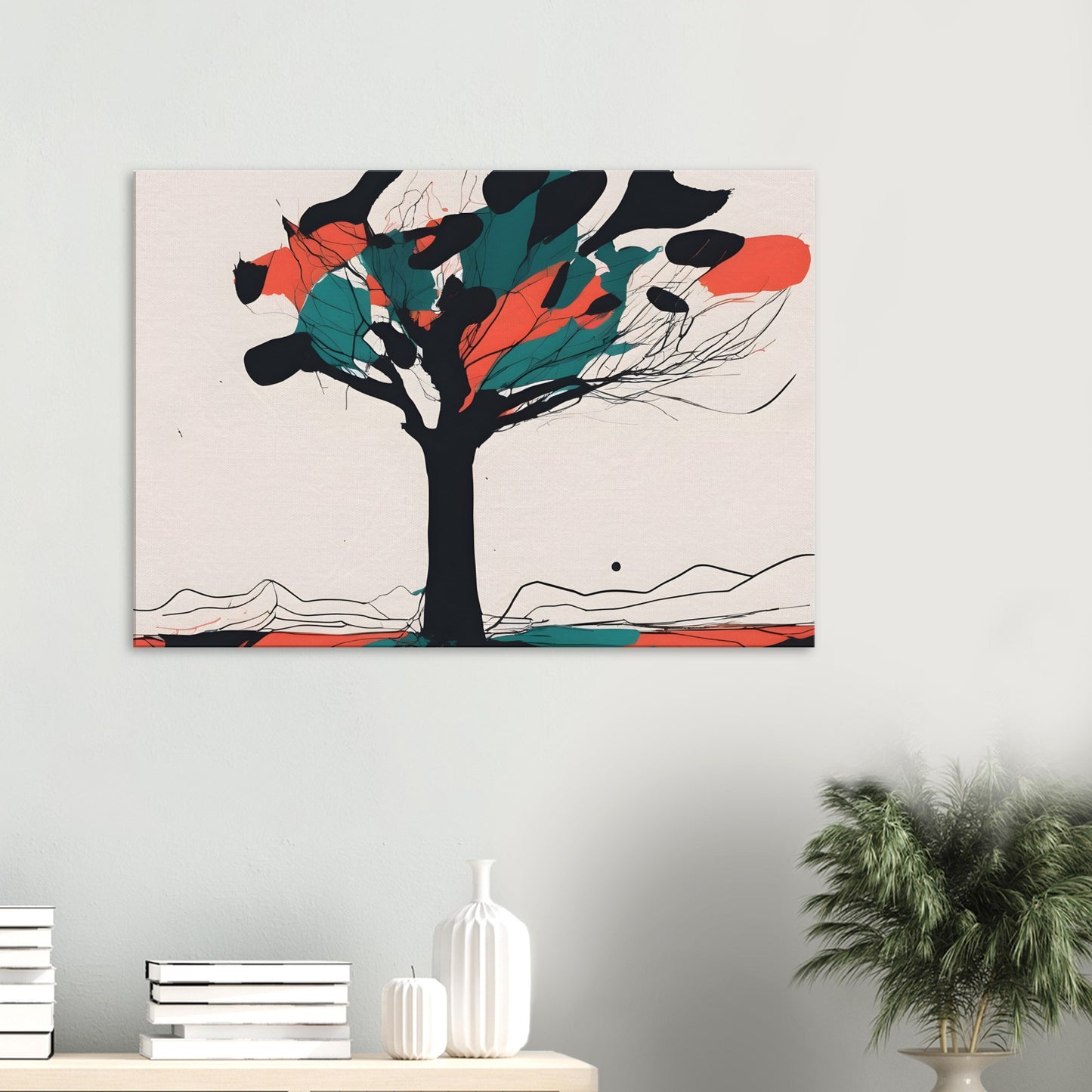 Ethereal Whispers - Bold Minimalist Abstract Tree Art