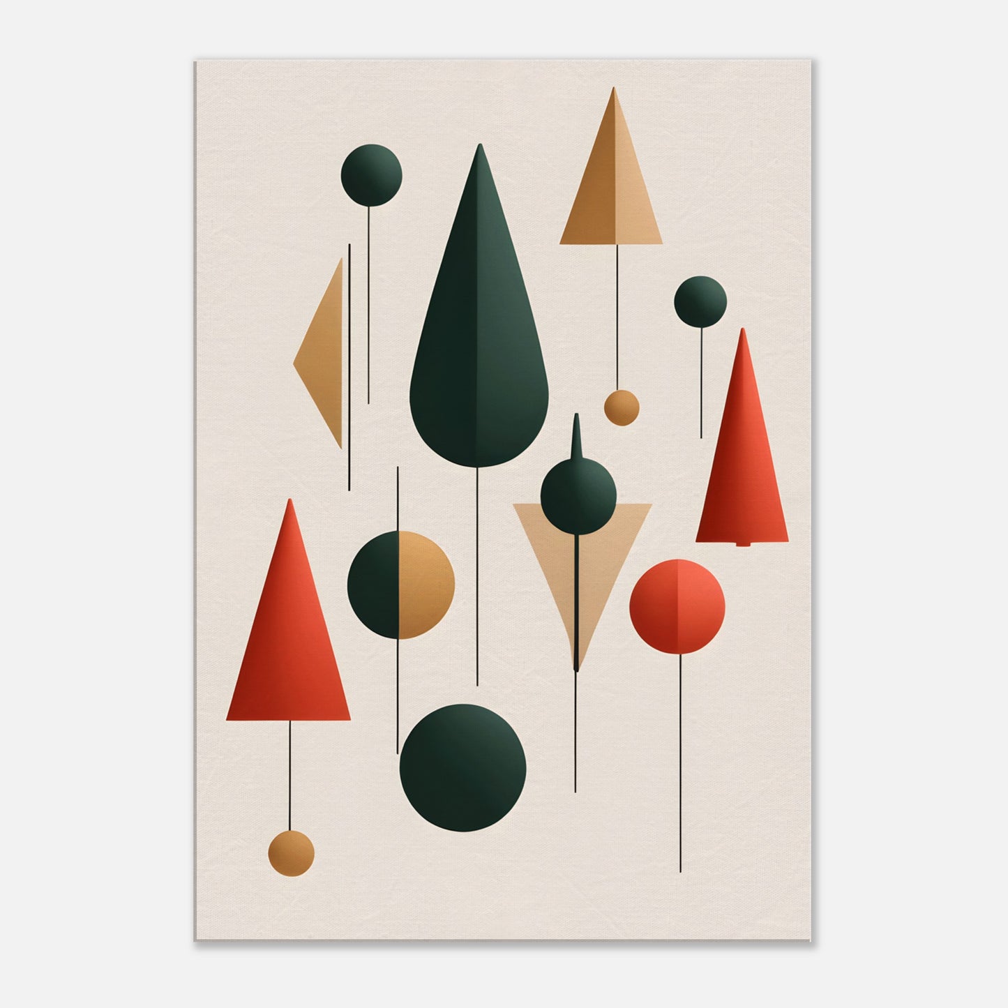 Pine Delight - Minimalist Christmas Wall Art