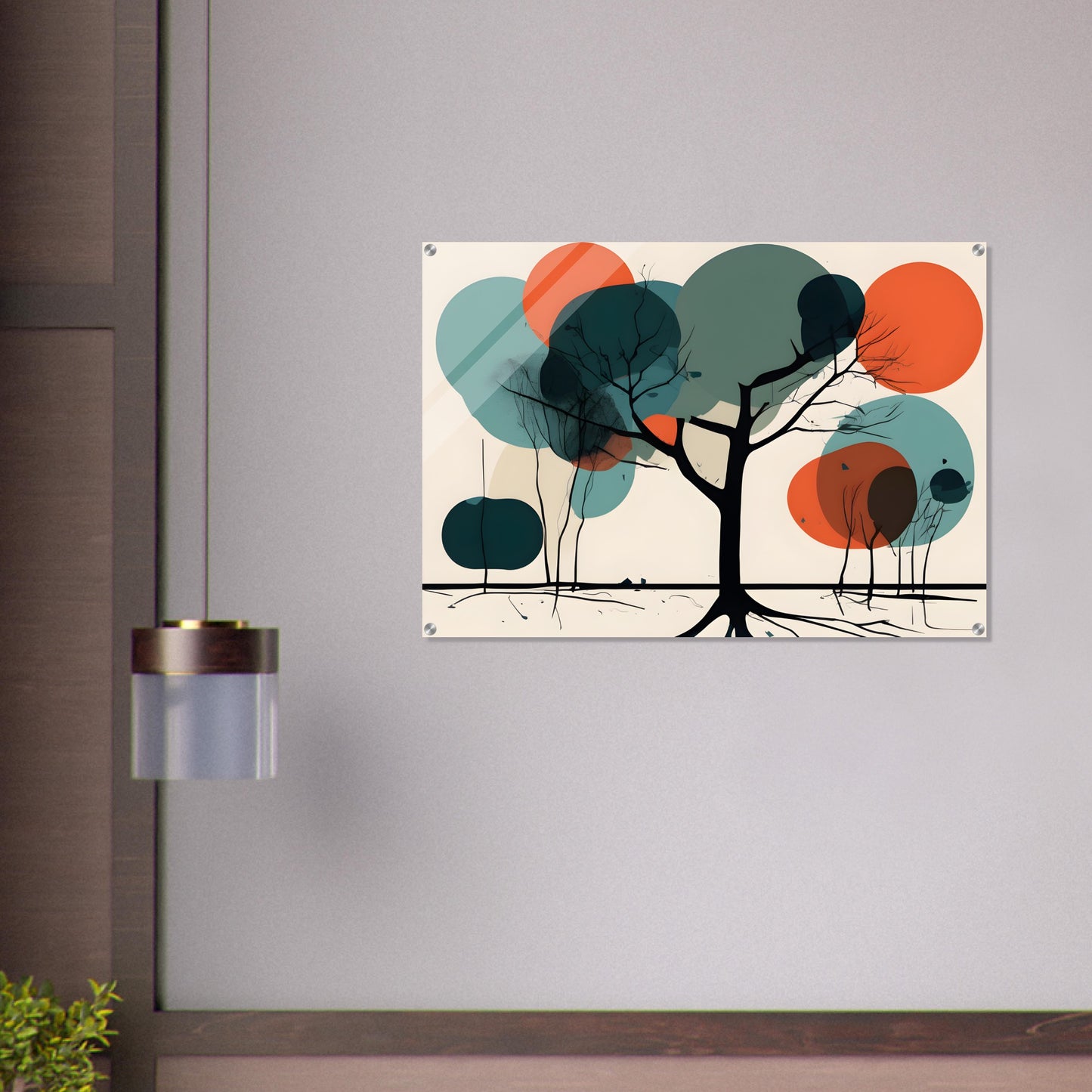 Serene Tree - Minimalist Abstract Acrylic Wall Art