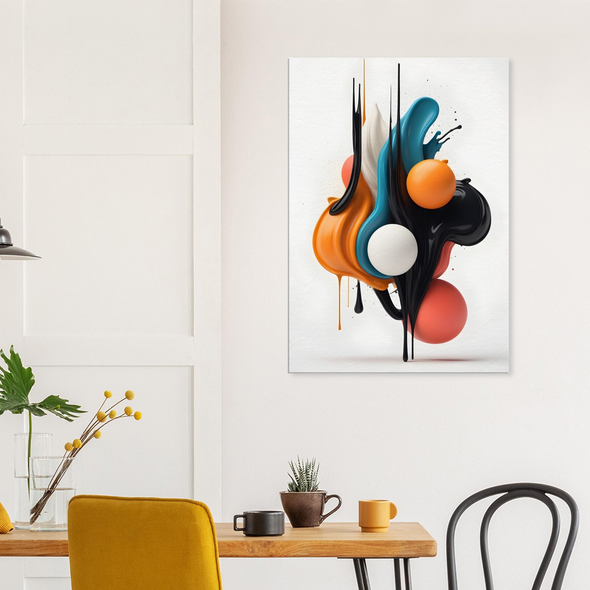 Vibrant Minimalist Abstract Canvas Print Art