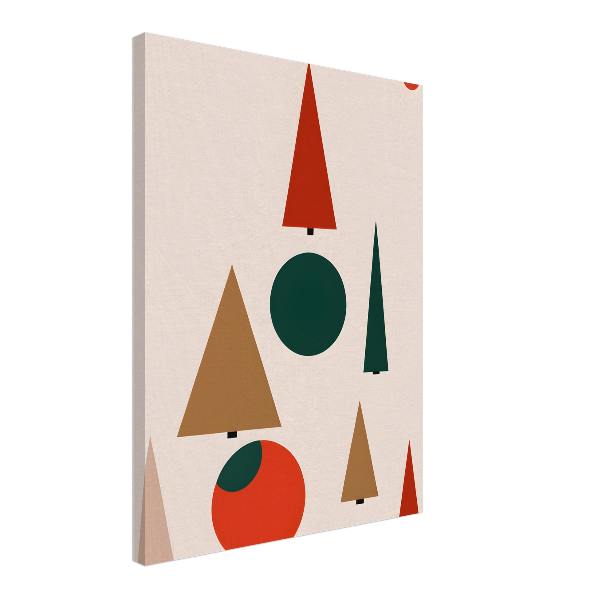 Decorative Christmas Trees - Minimalist Abstract Canvas Art