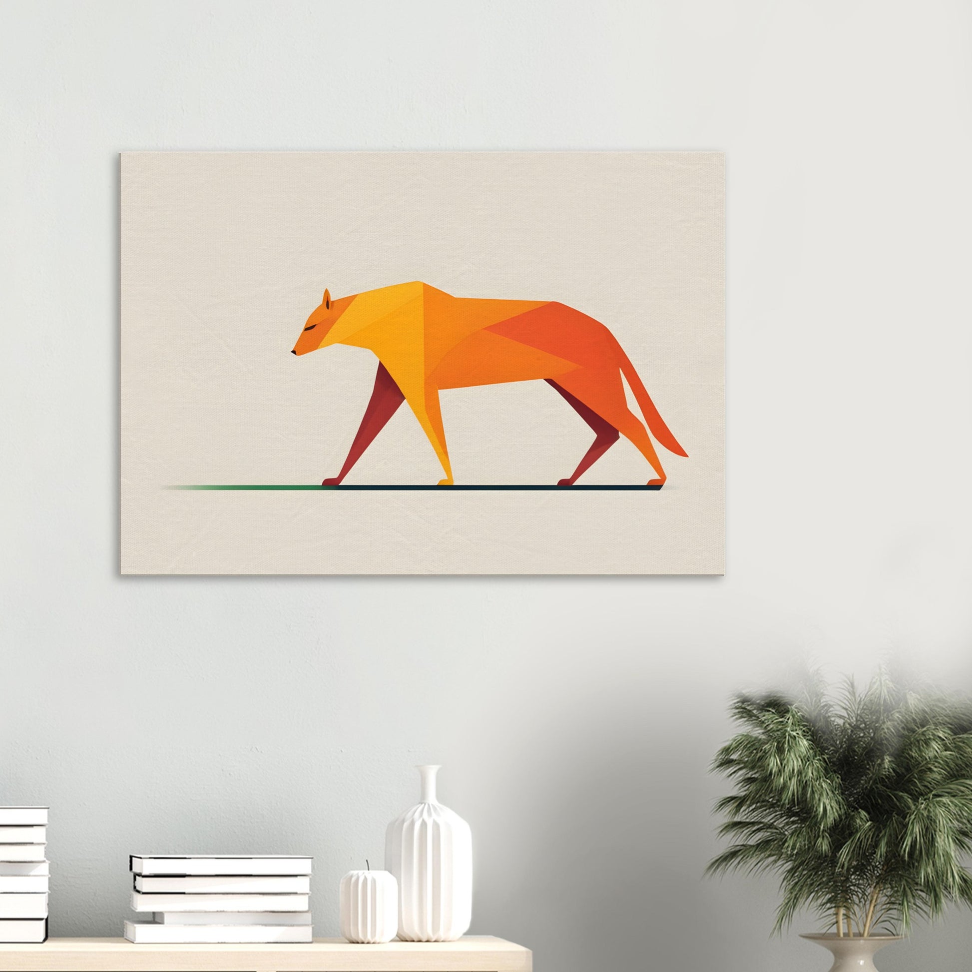 Prismatic Fox - Minimalist Abstract Wall Art