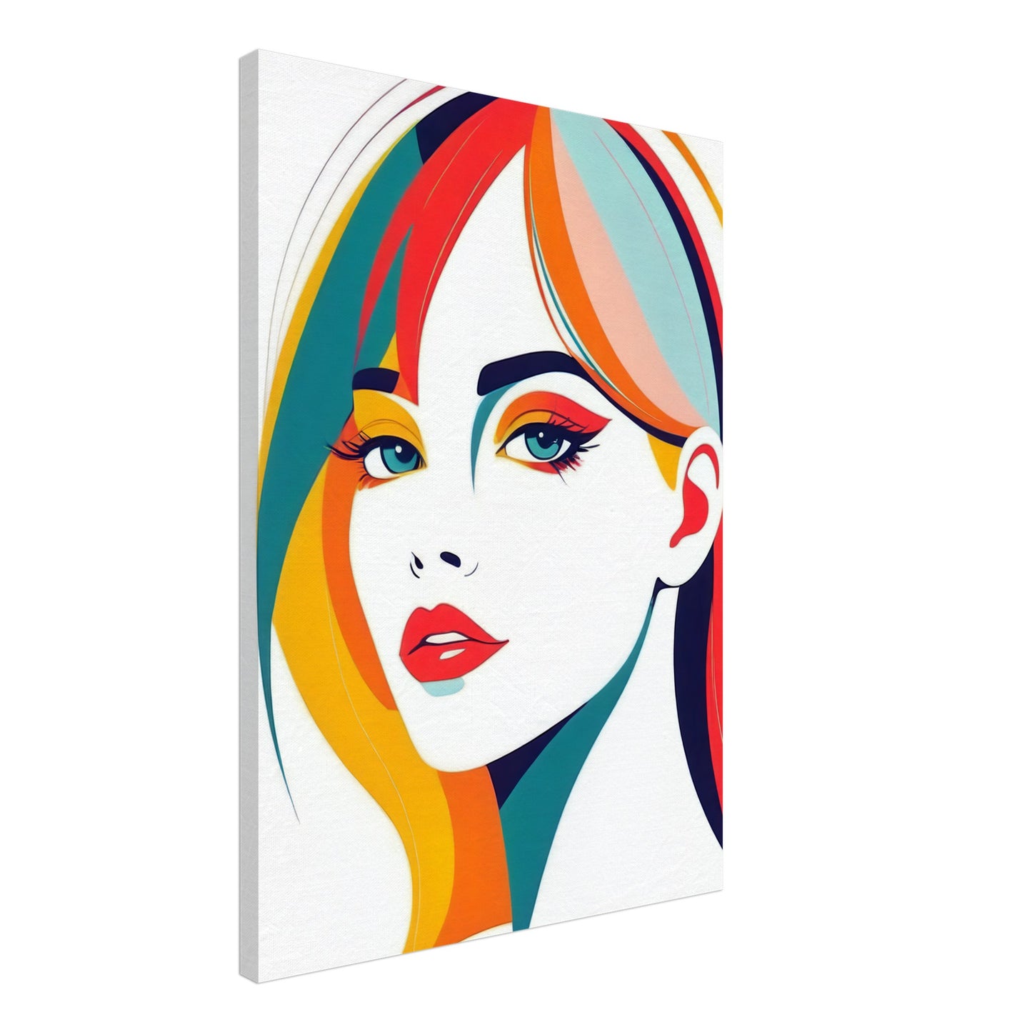 Vibrant Portrait - Bold Minimalist Abstract Wall Art