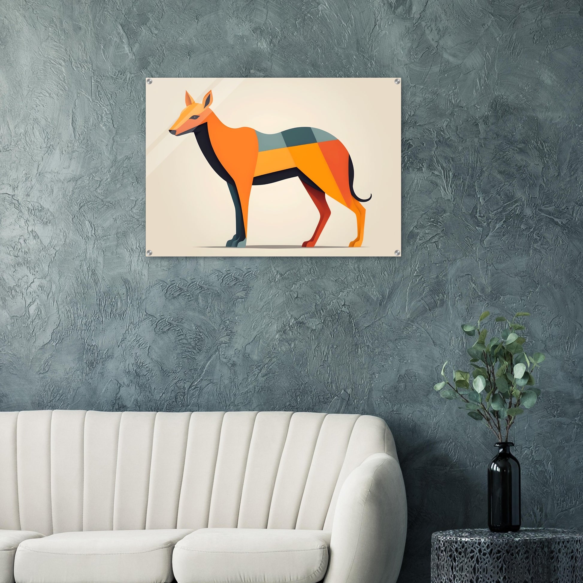 Abstract Canine - Minimalist Acrylic Artwork for Home Decor