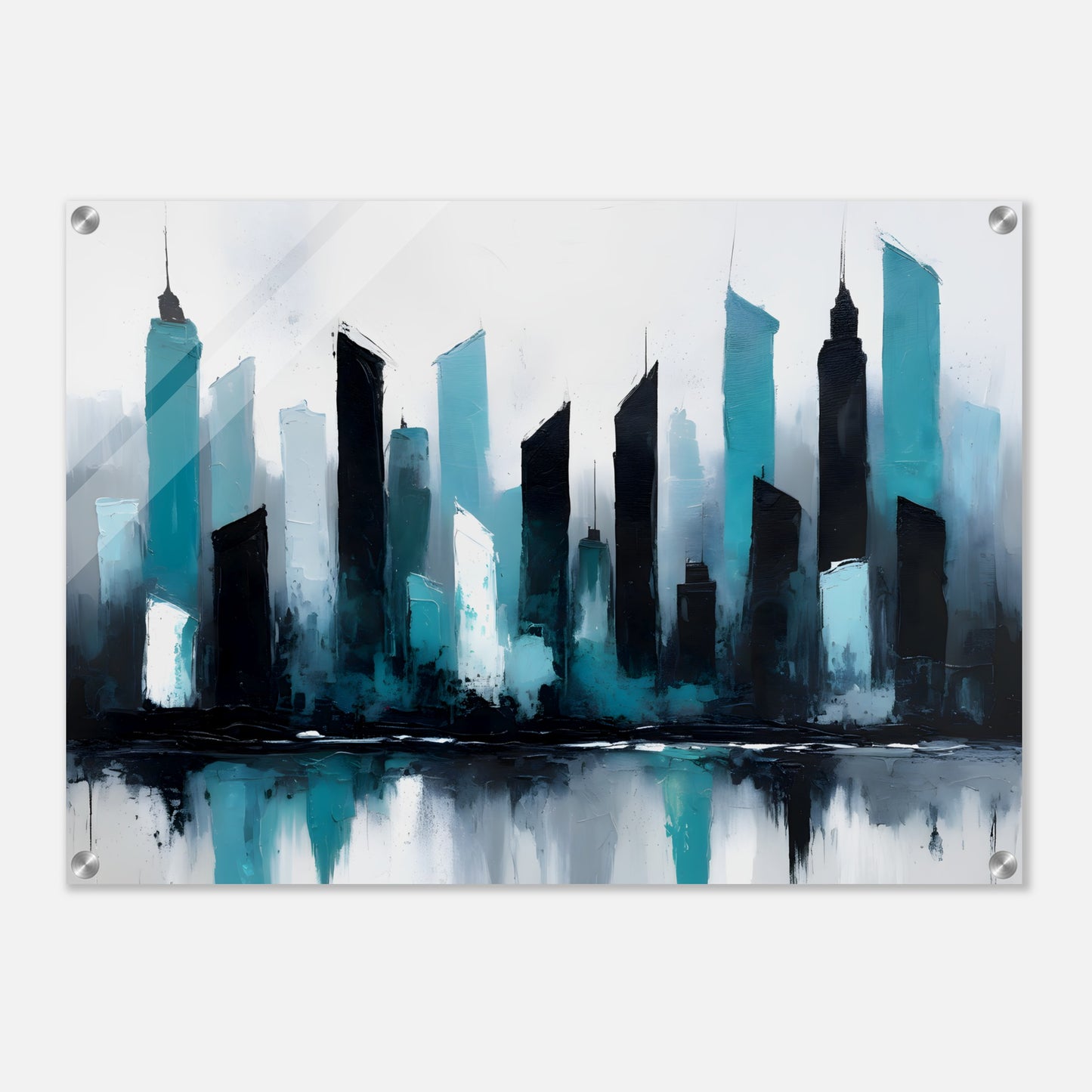 Chic Skyline Acrylic Wall Art - Modern Urban Design