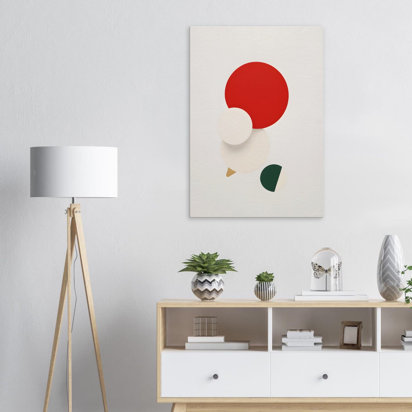 Joyful Harmony - Minimalist Abstract Christmas Art